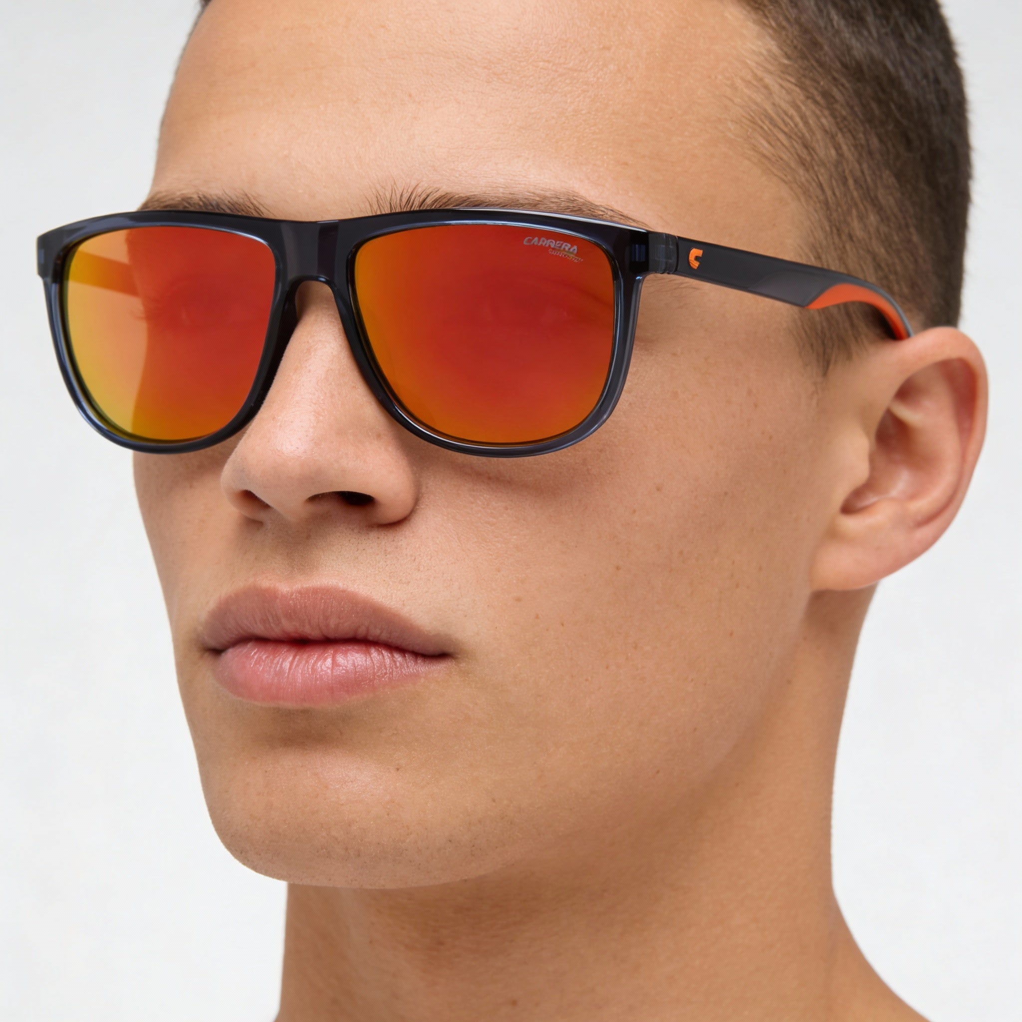 Gafas de sol Carrera Modern unisex ovaladas de poliamida azul y naranja de 58 mm con protección UV, Photo 5