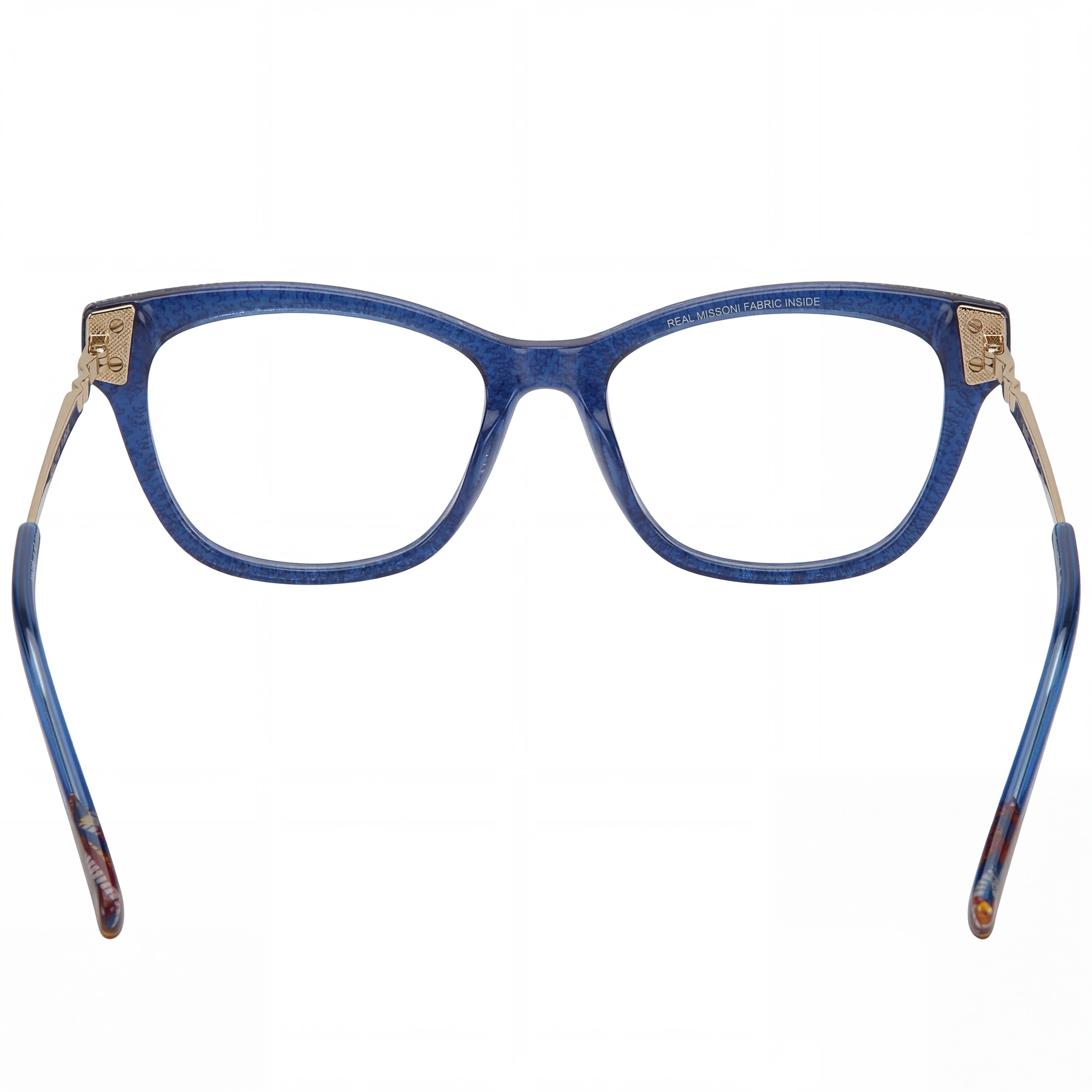 Missoni Modern Unisex Blue Polyamide Frame Eyewear: 52mm Lens, 17mm Bridge, 145mm Temple, Photo 3