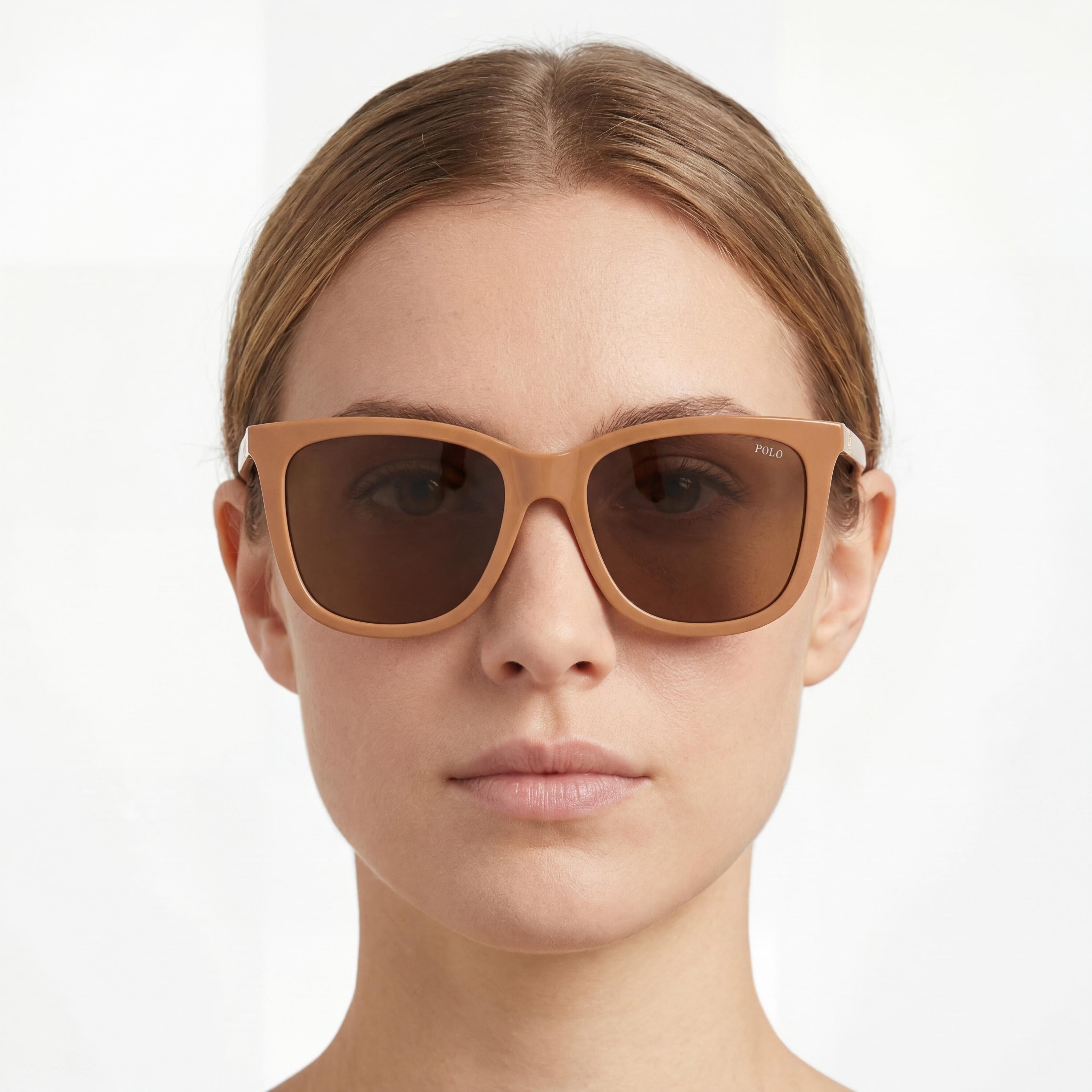 POLO RALPH LAUREN Ph4201u Gafas de Sol de Plástico Brillante Marrón sin Polarizar con Protección UV 100% para Mujer, Ajuste Universal, 55mm, Photo 4