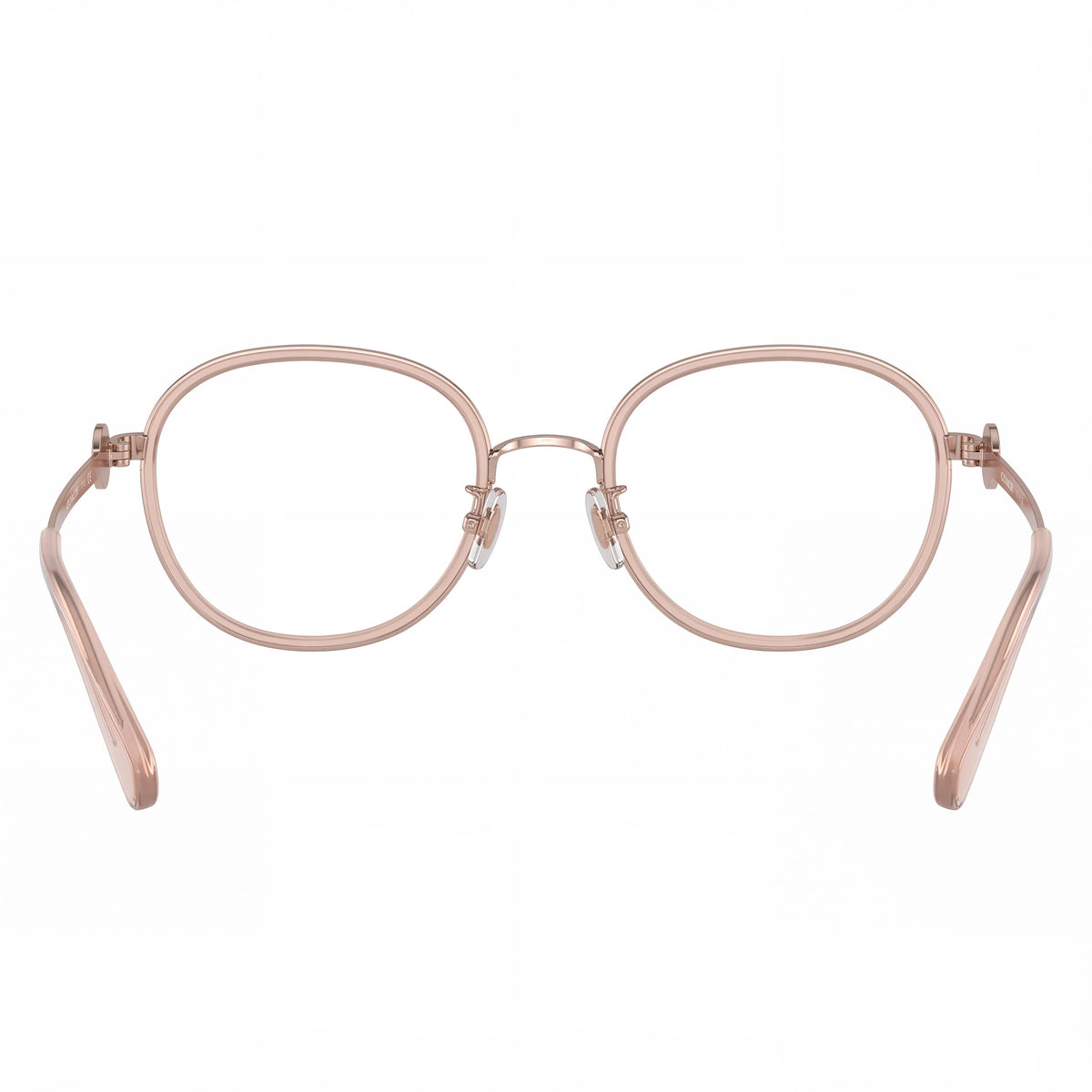 Gafas graduadas redondas para mujer Coach HC5129 con montura de celulosa rosa lechoso 51-20-140, Photo 3