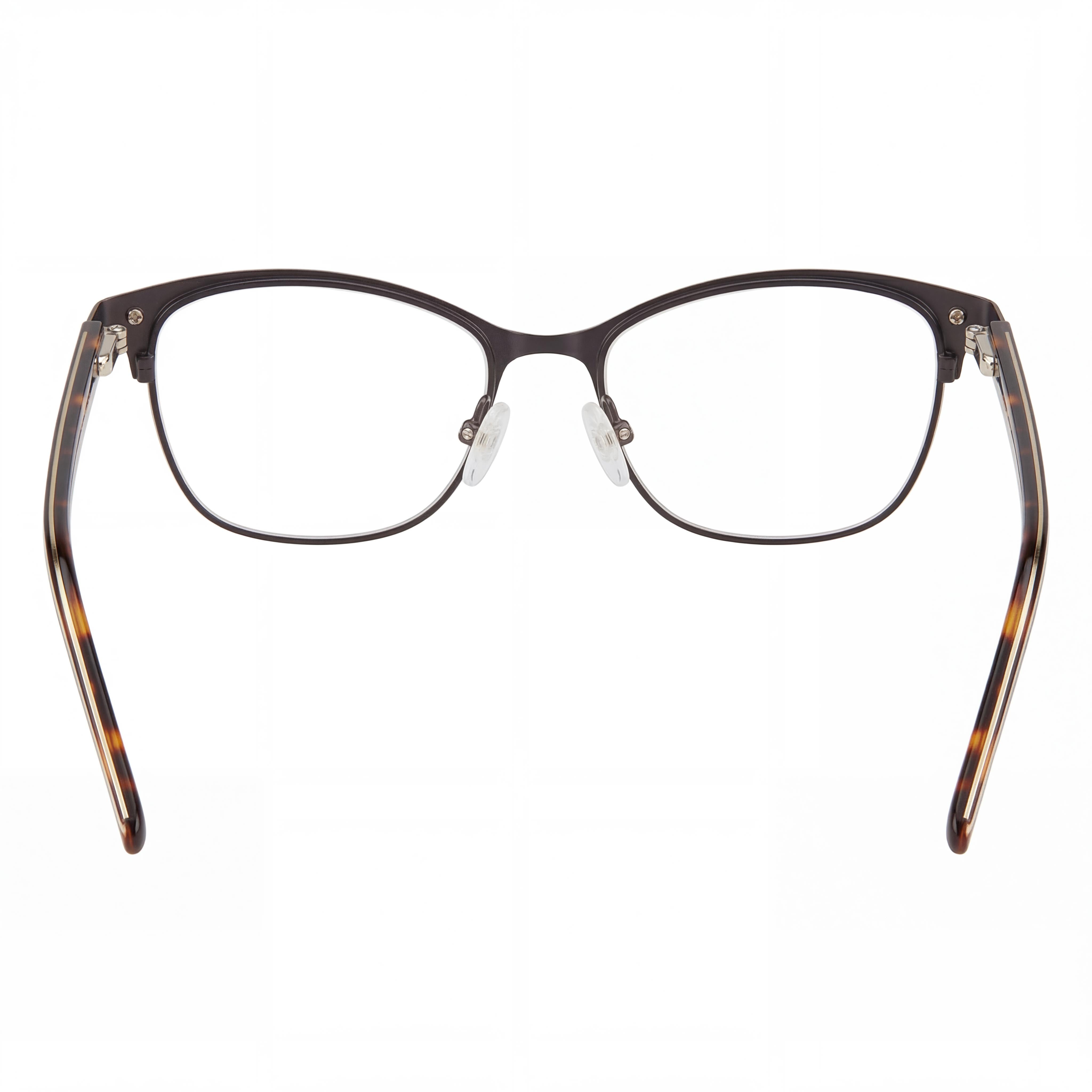 Lucky Brand D120 Women's Metal Full Rim Cat-Eye Eyeglasses Black Havana White 53mm, Photo 2