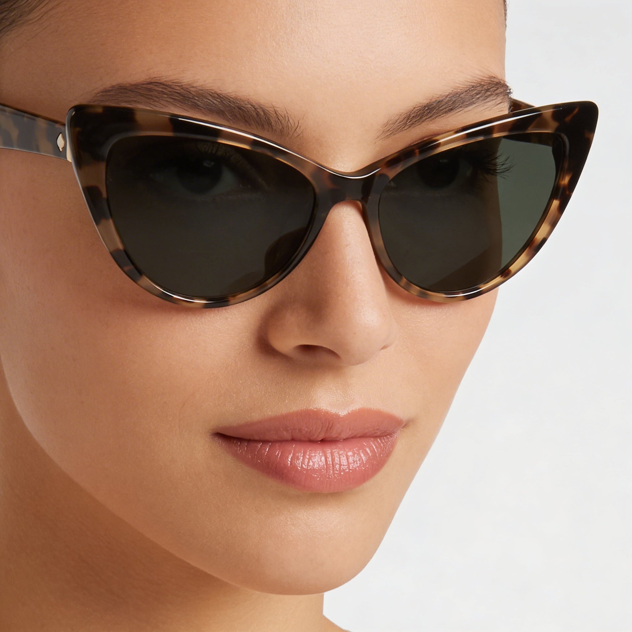 Kate Spade New York Karina/S Women's Cat-Eye Plastic 100% UV Protection Sunglasses Dark Havana Green Frame Havana Lens 56mm, Photo 4