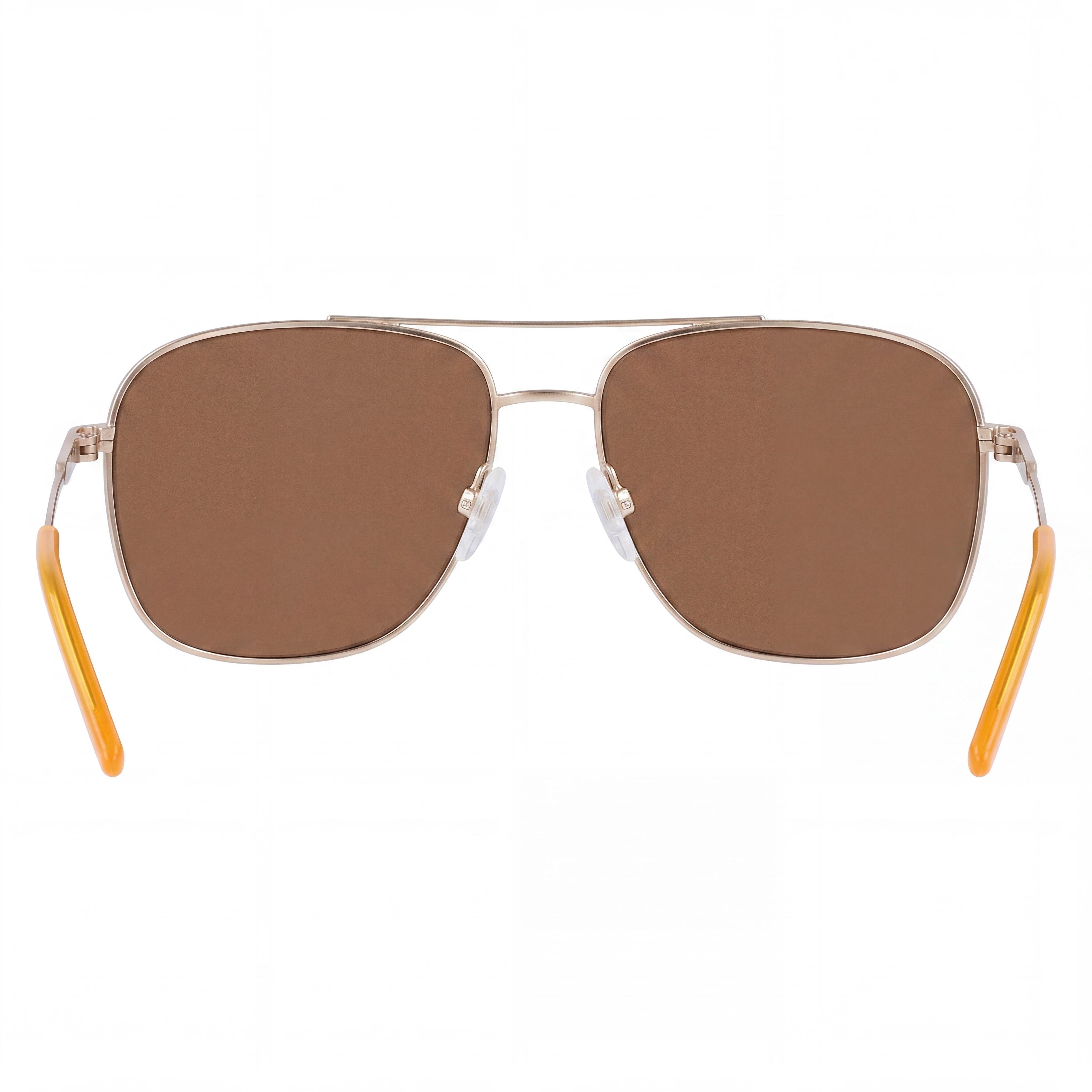 Gafas de sol unisex cuadradas de metal dorado neón naranja no polarizadas con protección UV de 58 mm DKNY, Photo 4