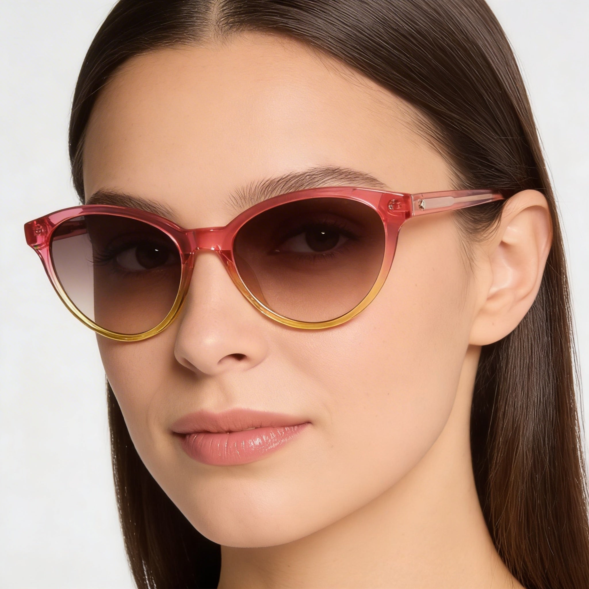 Kate Spade New York ADELINE/G/S Gafas de sol de acetato rosas sombreadas amarillo marrón degradado UV de mujer 55mm, Photo 4