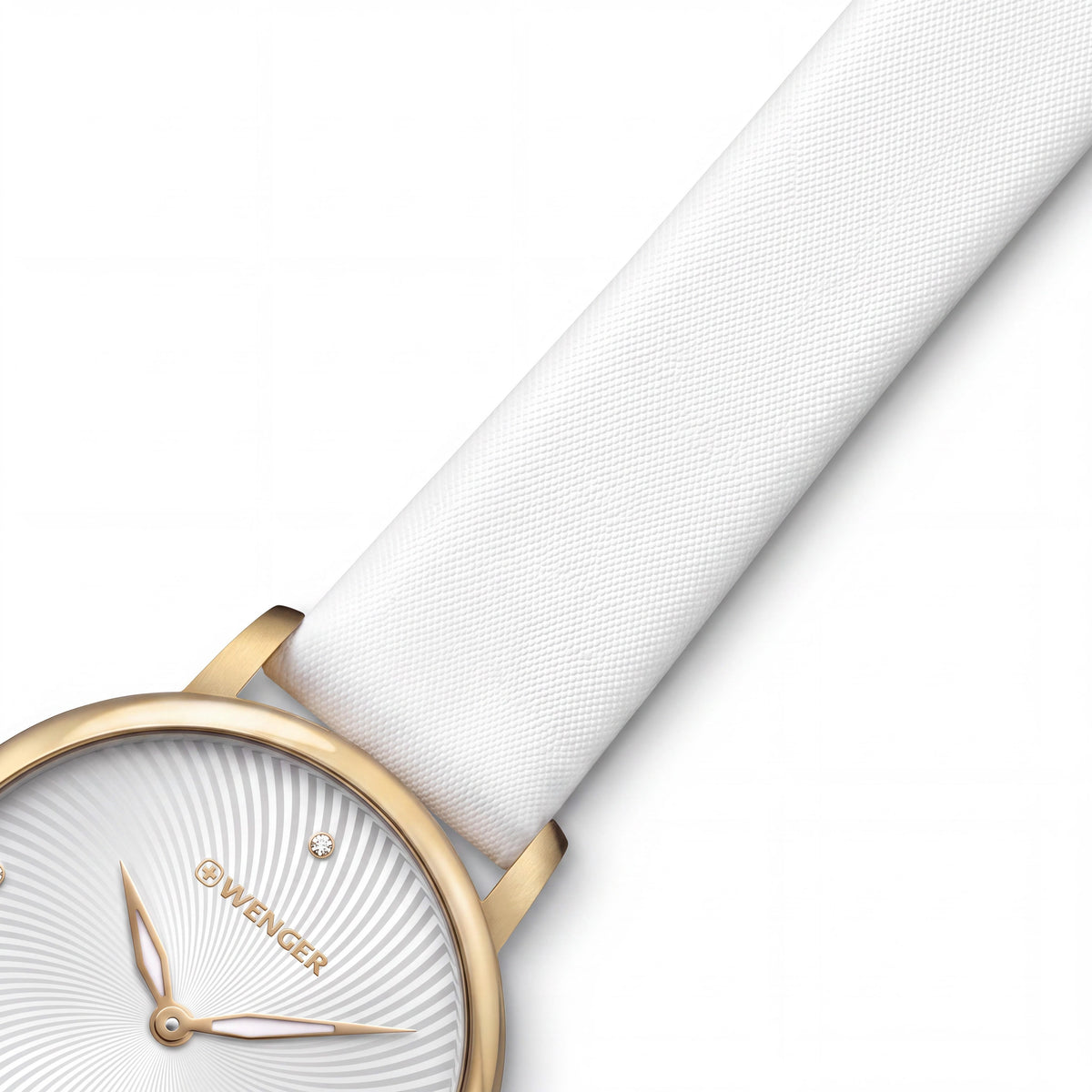 Wenger Urban Donnissima Women's Gold-Tone Stainless Steel White Leather Water Resistant Watch 35mm, Photo 3