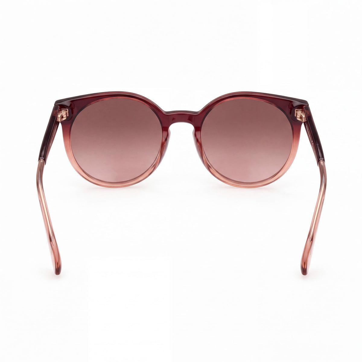 Max & Co. MO0012 Women's Round Full Rim Plastic Sunglasses, Dark Brown Frame, Gradient Brown Lenses, 53mm, Photo 3