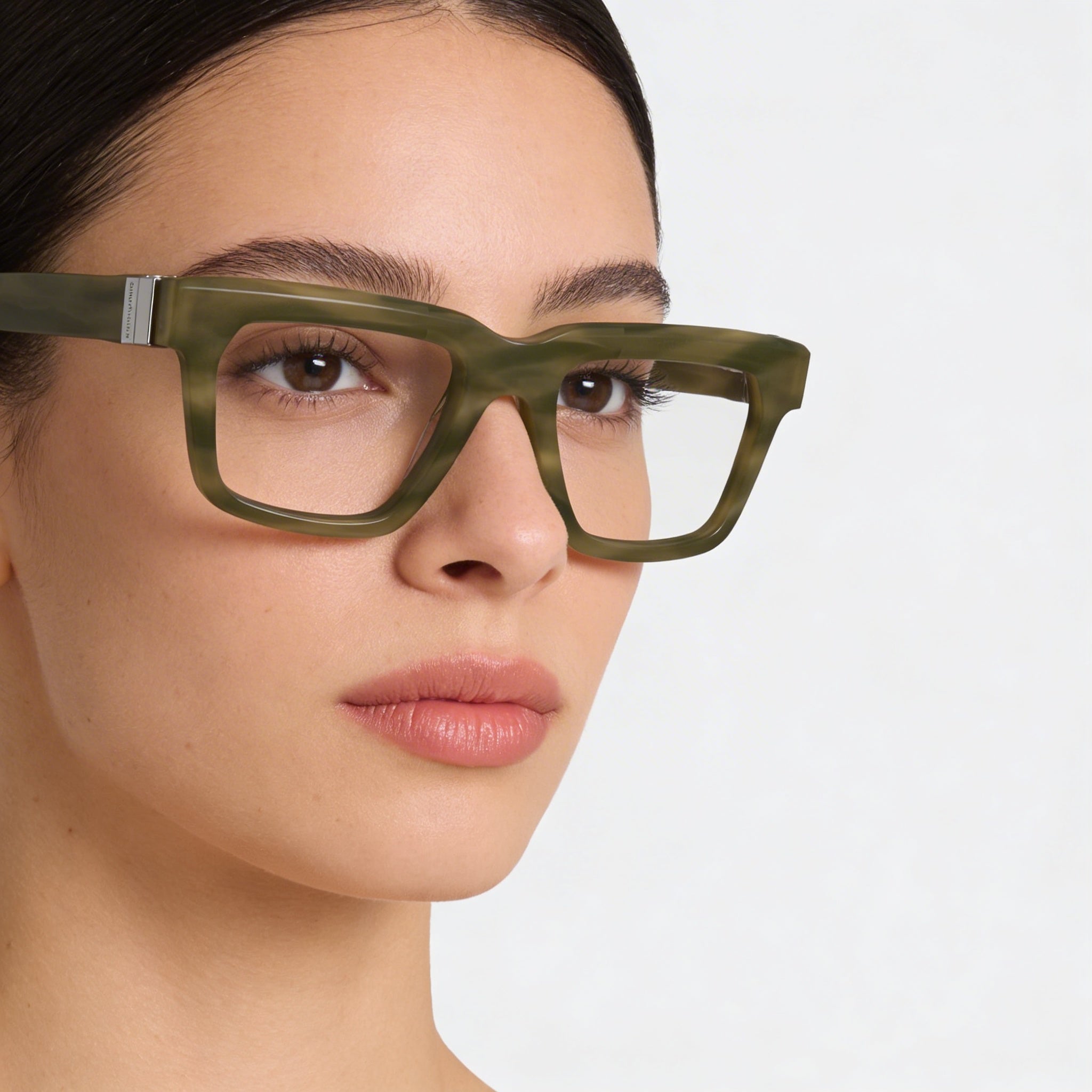 Salvatore Ferragamo SF2995 Modern Women's Acetate Frame Polycarbonate Lens Striped Khaki Eyewear 52mm, Photo 5