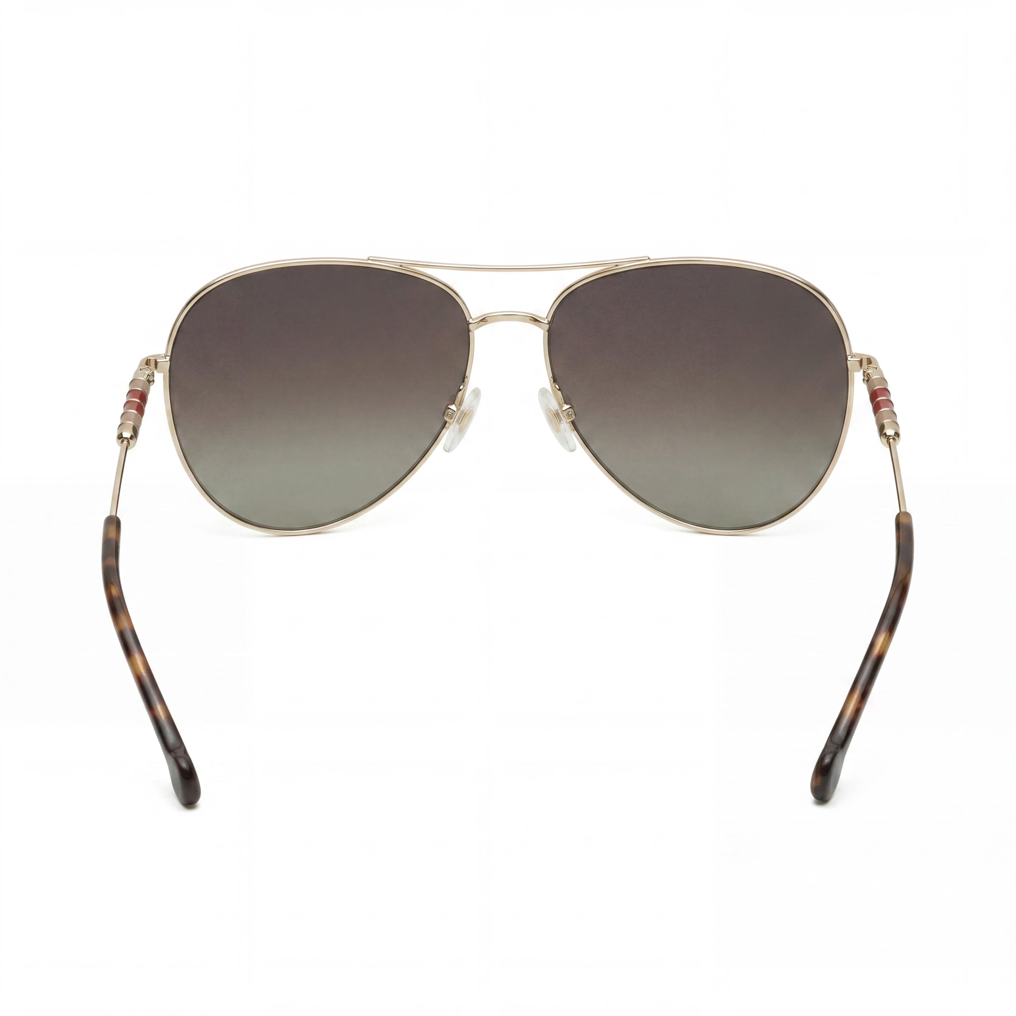Carolina Herrera Ch 0034/S Women's Gold Brown Gradient Stainless Steel Sunglasses 64mm UV Protected Prescription-Ready, Photo 4