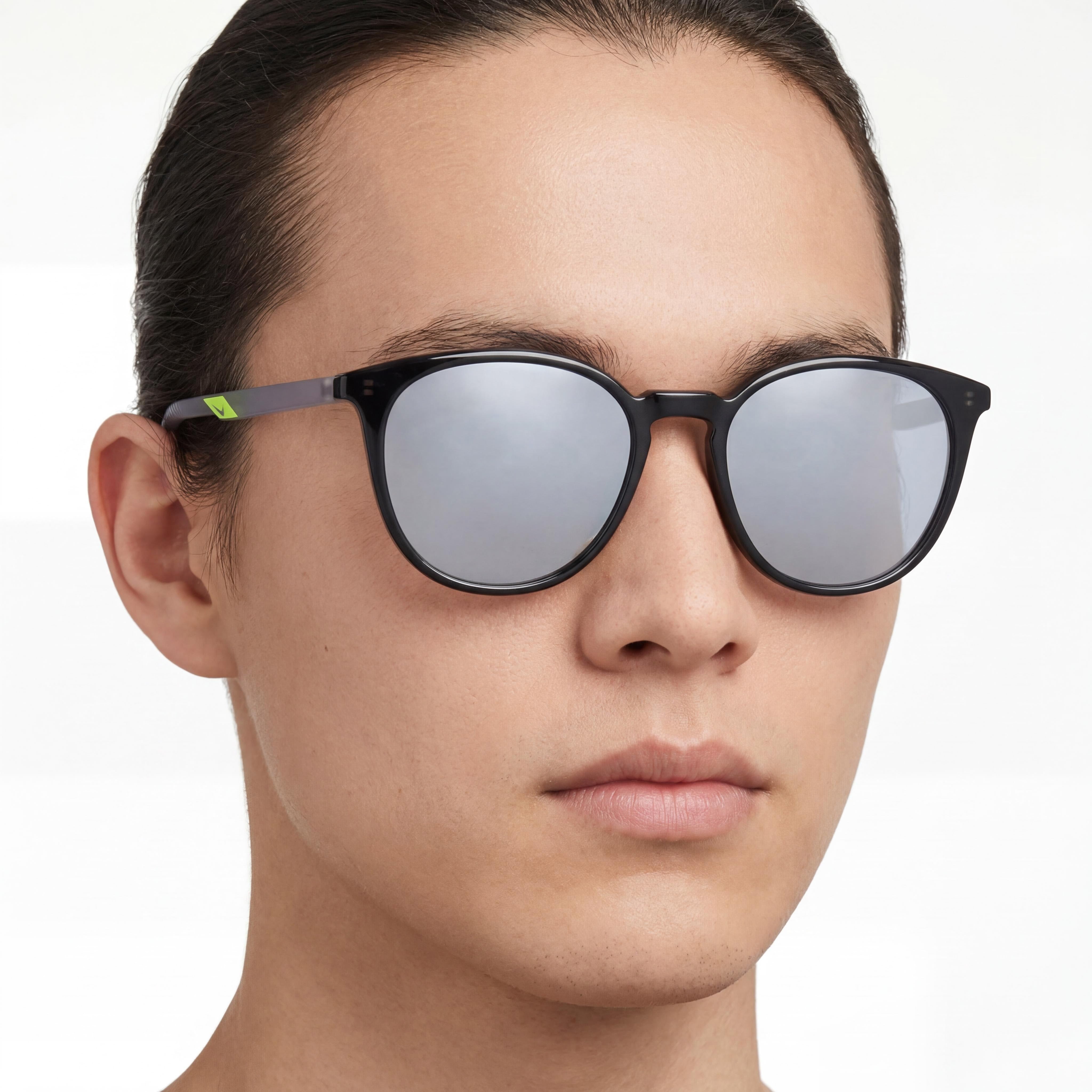 Nike Journey Unisex Adult Casual Plastic Frame Sunglasses, Anthracite Silver Flash 54mm Lens, Photo 5