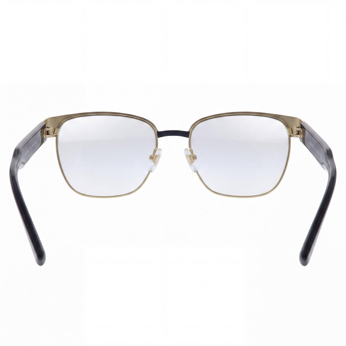 Gafas Versace Modern VE1264 Unisex con Montura Metálica Dorada y Negra Mate, Diseño Almohada, Lentes Transparentes 54mm, Photo 4