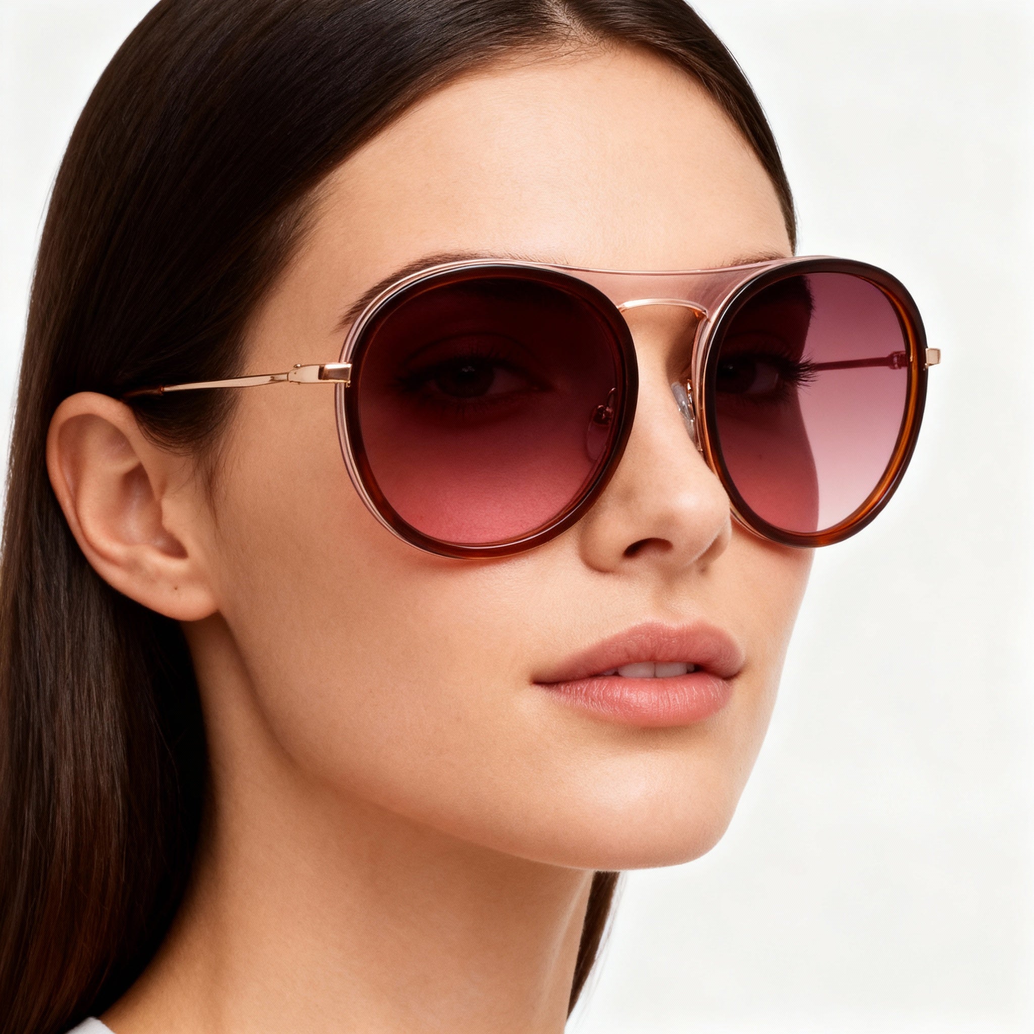 DKNY Dk700s Women's Amber Tortoise Pink Plastic UV Non-Polarized Sunglasses Pink Acetate Lenses 52mm, Photo 5