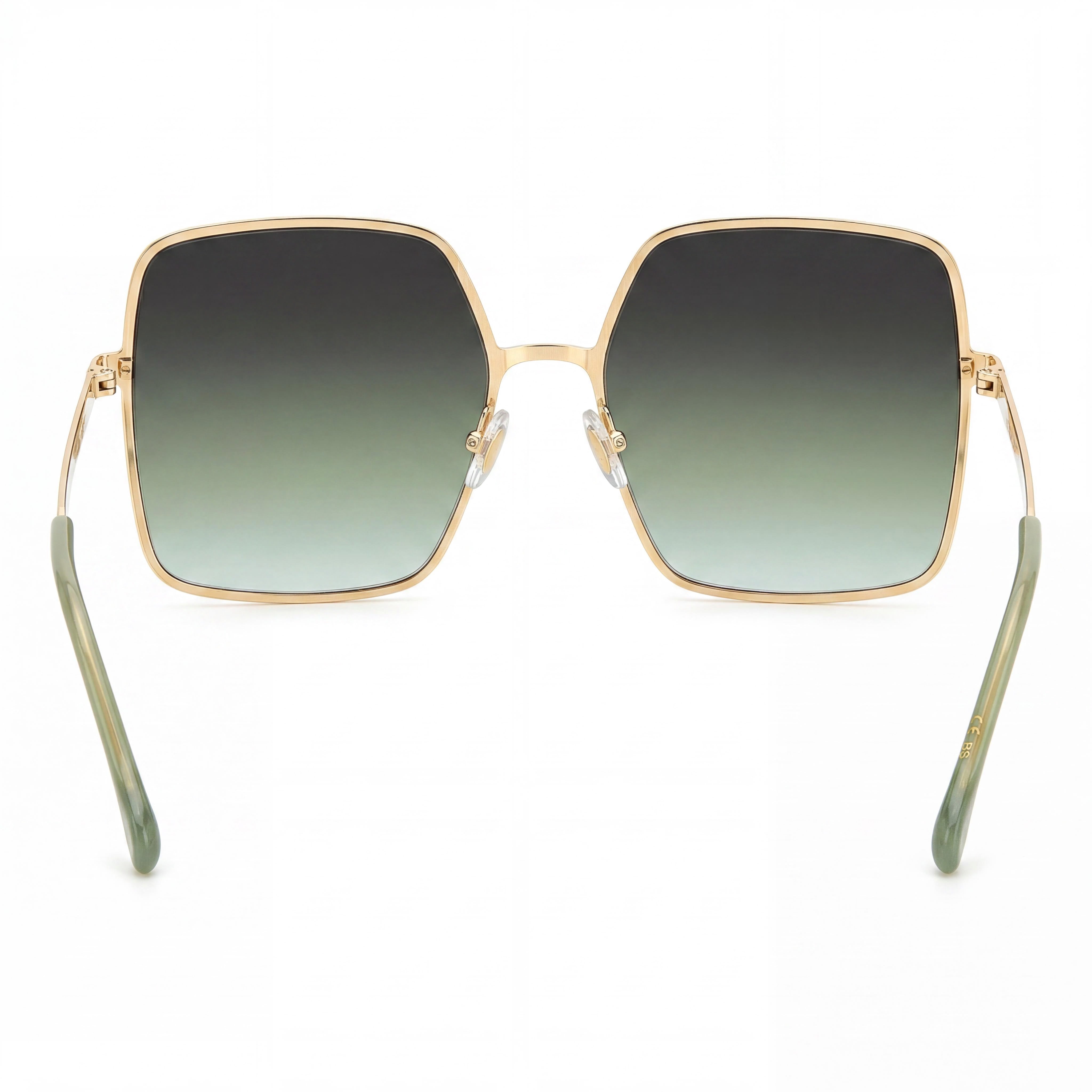 Gafas de sol Isabel Marant modernas para mujer, cuadradas, de acero inoxidable, doradas y verdes, no polarizadas, de 58 mm, Photo 4