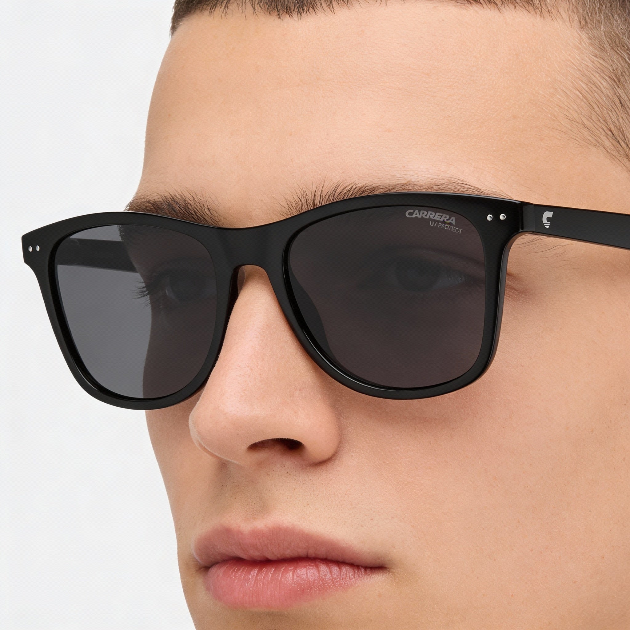Carrera 2022t/S Unisex Rectangular Injected Polyamide Black Non-Polarized UV Protection Sunglasses 51-18-135, Photo 3