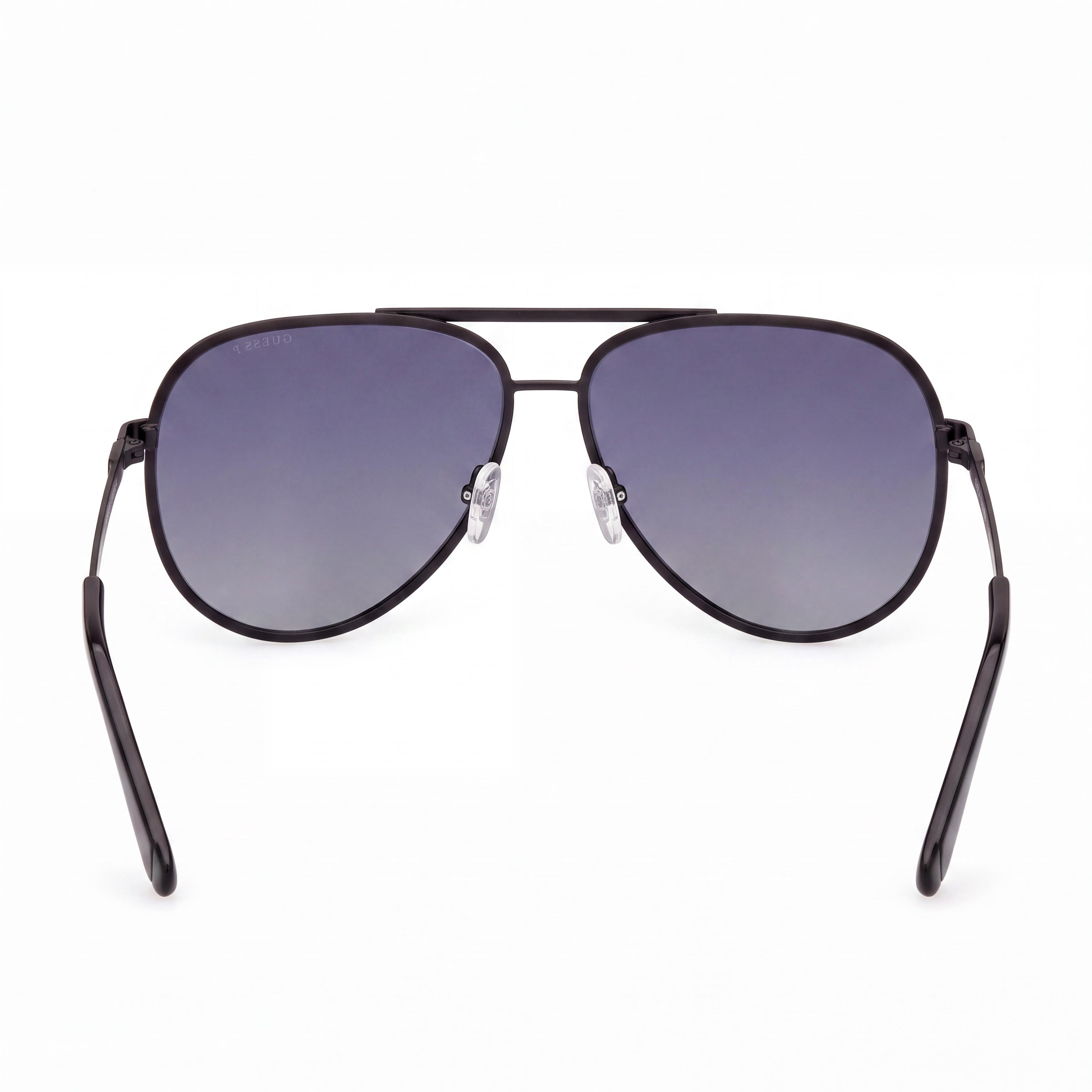 GUESS Gu00209 Unisex Sunglasses featuring a Matte Black Metal Frame and Smoke Lenses, 61mm, Photo 3