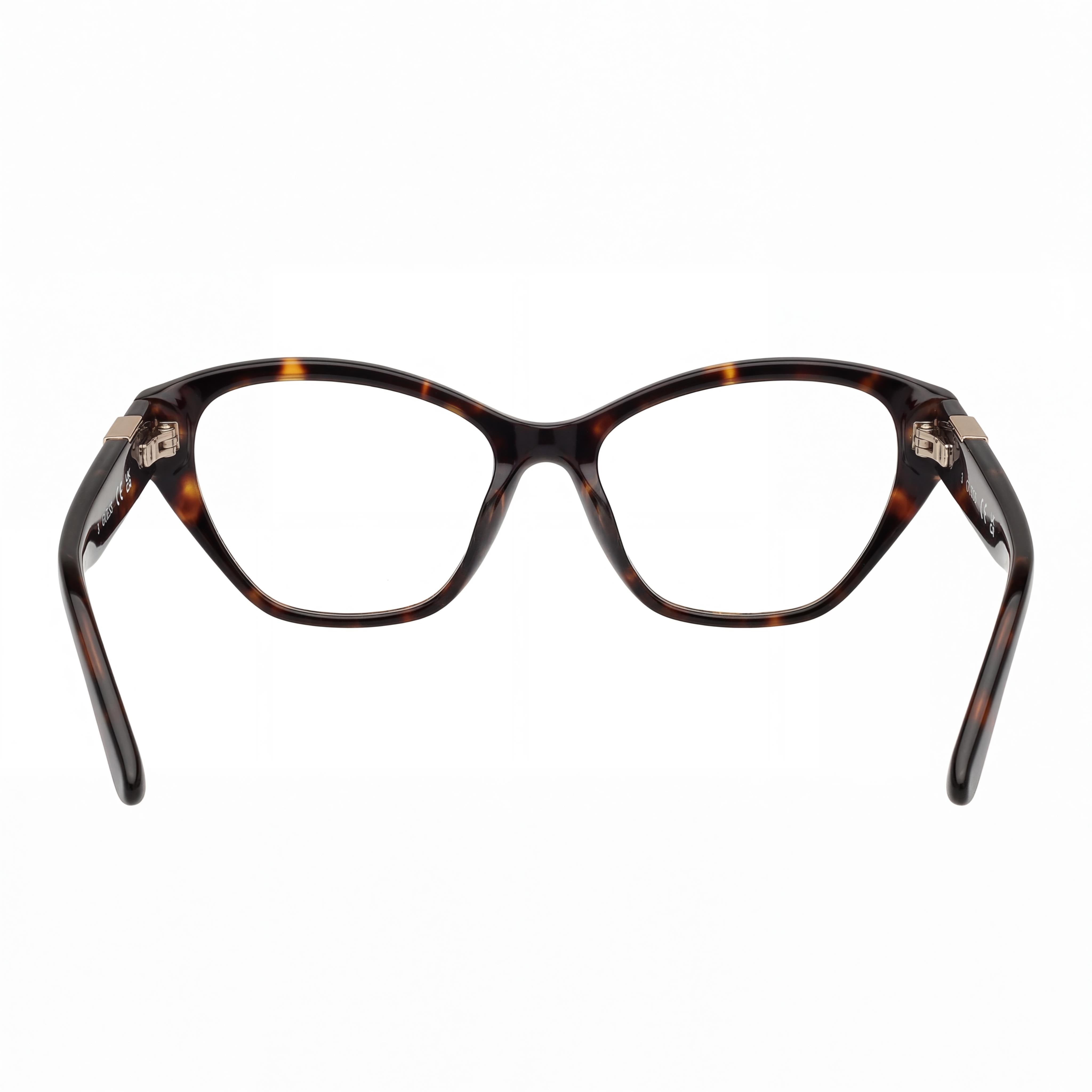 Guess Women's Gu50162 Dark Havana Frame Eyeglasses with Polycarbonate Non- Lenses 53-16-135, Photo 3