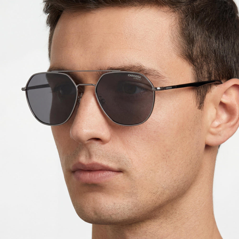 Carrera Men's CARRERA 303/S Stainless Steel Dark Ruthenium Grey Non-Polarized UV Protection Sunglasses 53mm