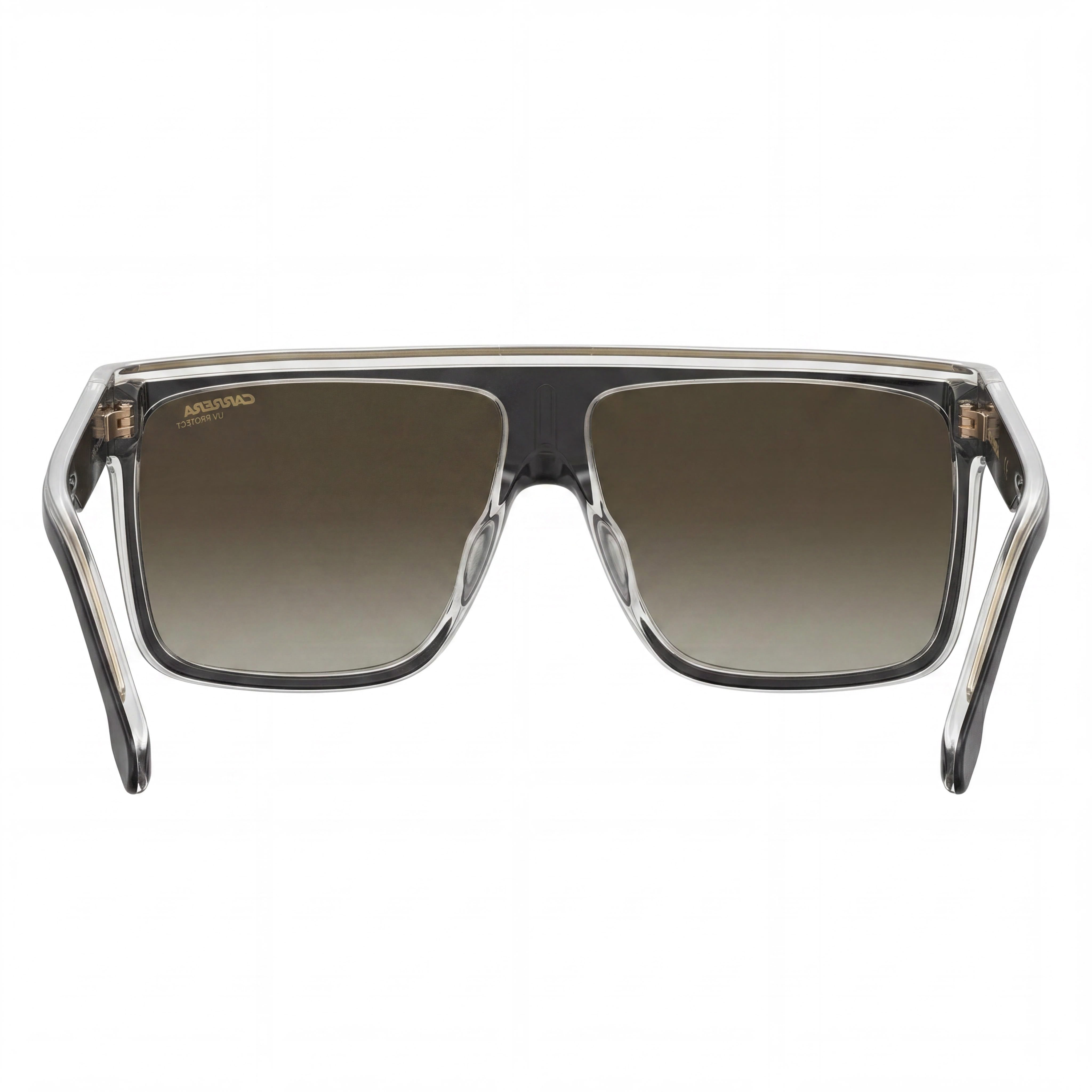Gafas de sol Carrera 22/N para hombre, montura de poliamida con degradado marrón, protección UV, 63 mm, color negro, dorado y marrón, Photo 3