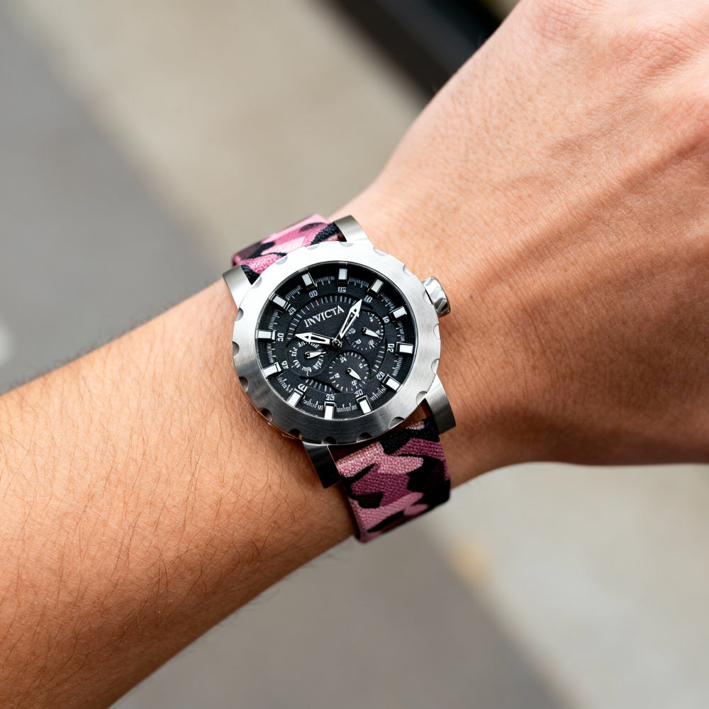 Reloj cronógrafo unisex Invicta I-Force 47582 de acero inoxidable plateado con esfera negra de 46 mm