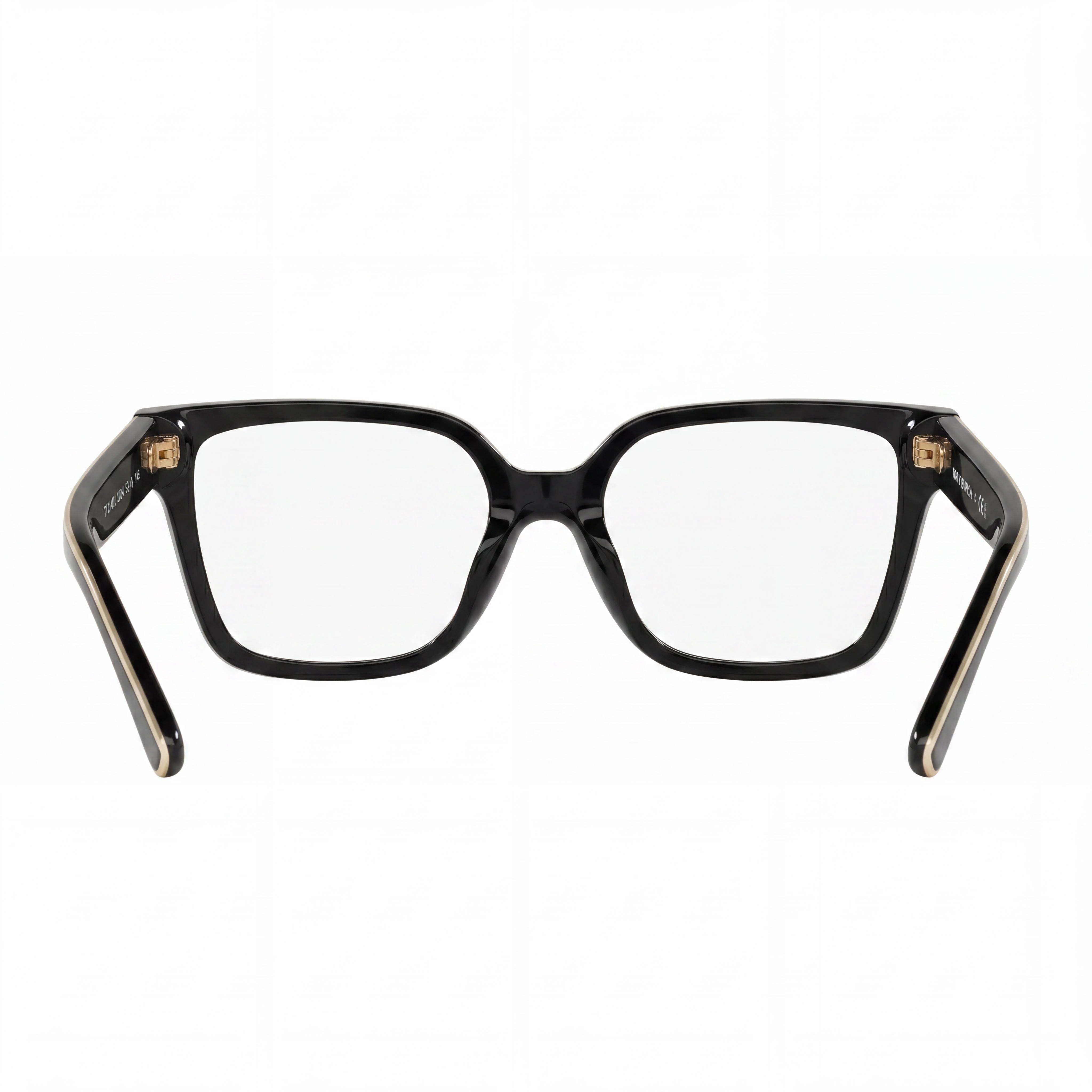 Tory Burch Ty 2148u Women's Square Metal Acetate Eyeglasses Black Ivory 52mm, Photo 3