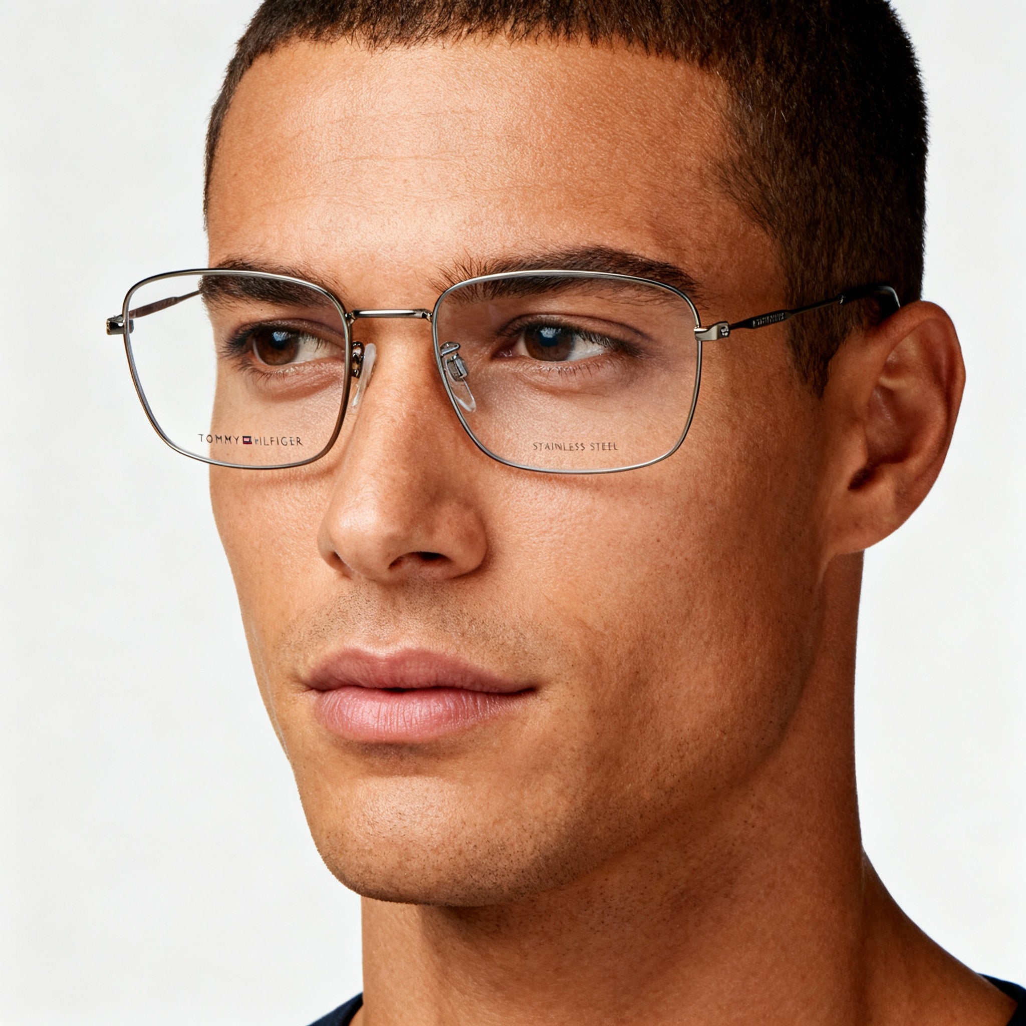 Tommy Hilfiger Casual Men's Alloy Steel Non Polarized Sunglasses Dark Ruthenium Silver 56-19-145, Photo 4