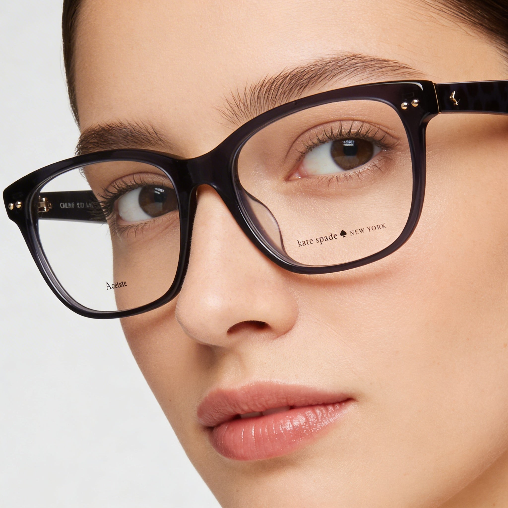 kate spade new york Cailin/F Montura óptica de acetato para mujer en Violet Marbleme - Lente 52 mm, Puente 16 mm, Patilla 145 mm, Photo 4