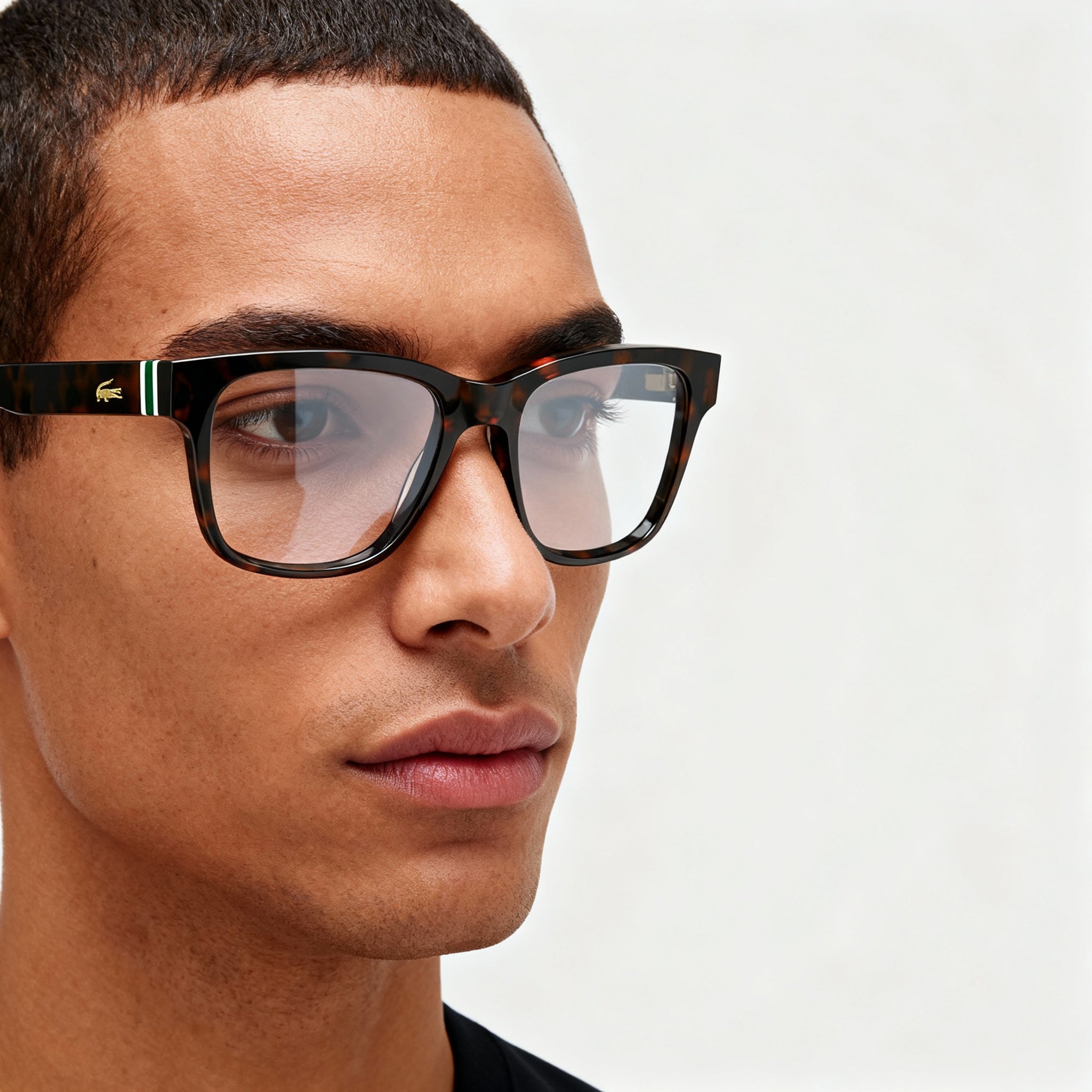 Lacoste L2937 Unisex Modern Metal Frame in Dark Havana, Polarized Dark Havana Lenses 54mm Sunglasses, Photo 3