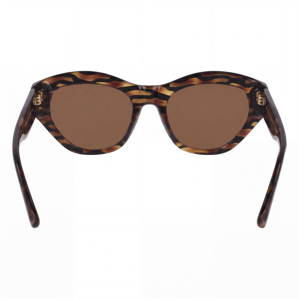 Donna Karan Do517s Women's Crystal Brown Horn Plastic Sunglasses Solid Brown Lenses UV Protection 54-19-140, Photo 3