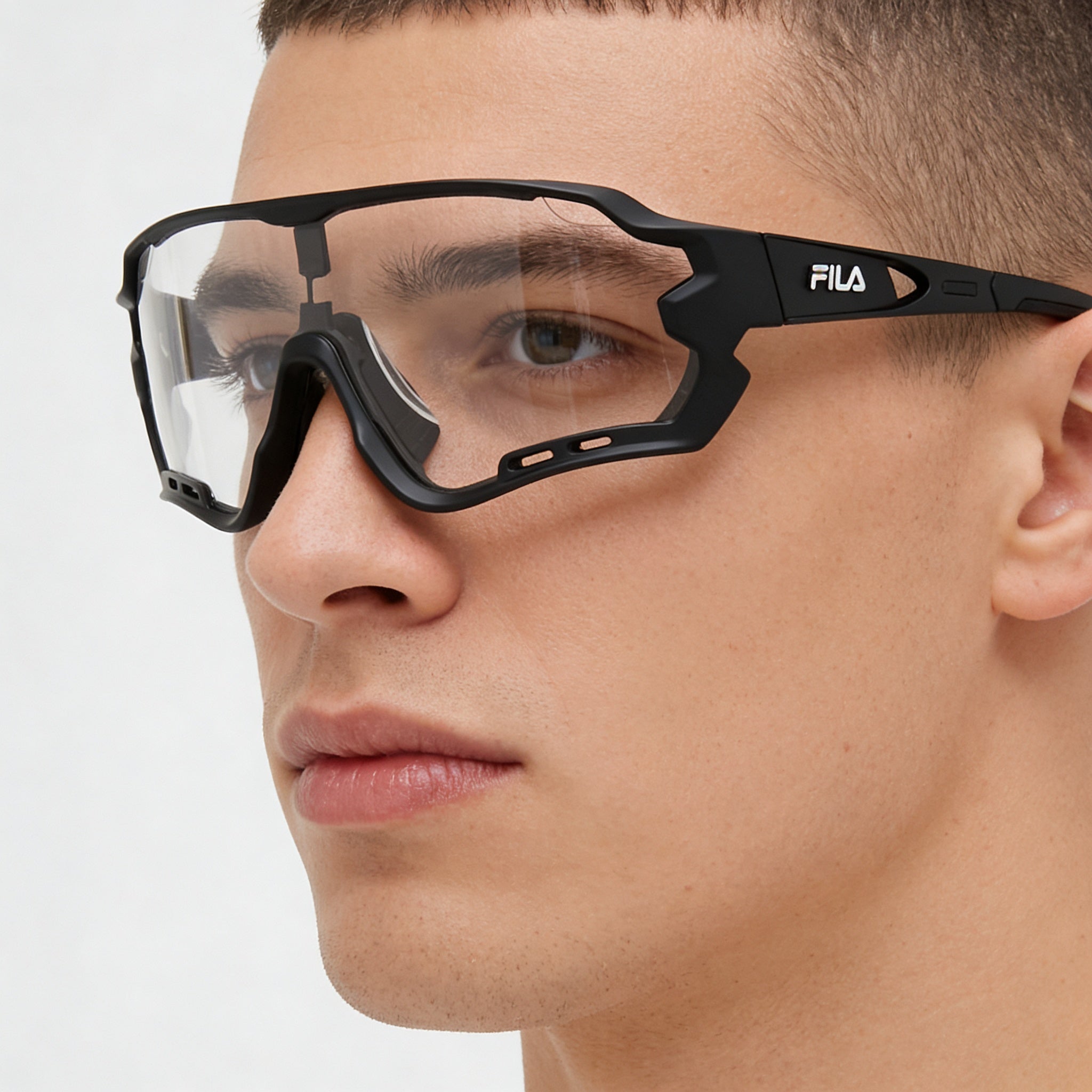 Fila Sfi112 Men's Lightweight Design Black Plastic Frame Acetate Lenses Offering UV Protection Eyewear, Photo 3
