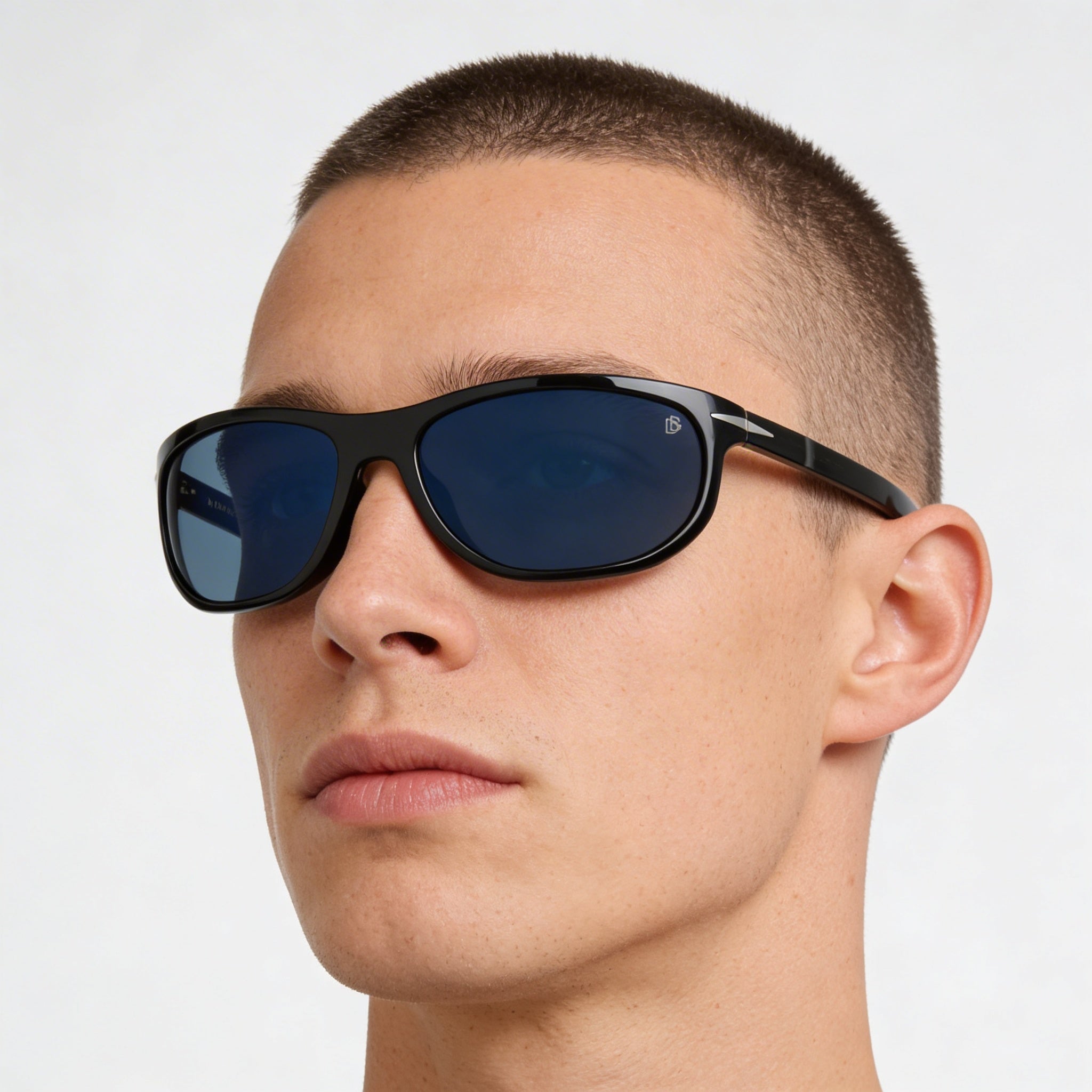 David Beckham Db 7117/S Men's Black Stainless Steel Blue Non-Polarized UV Protection 64-130-18mm, Photo 4