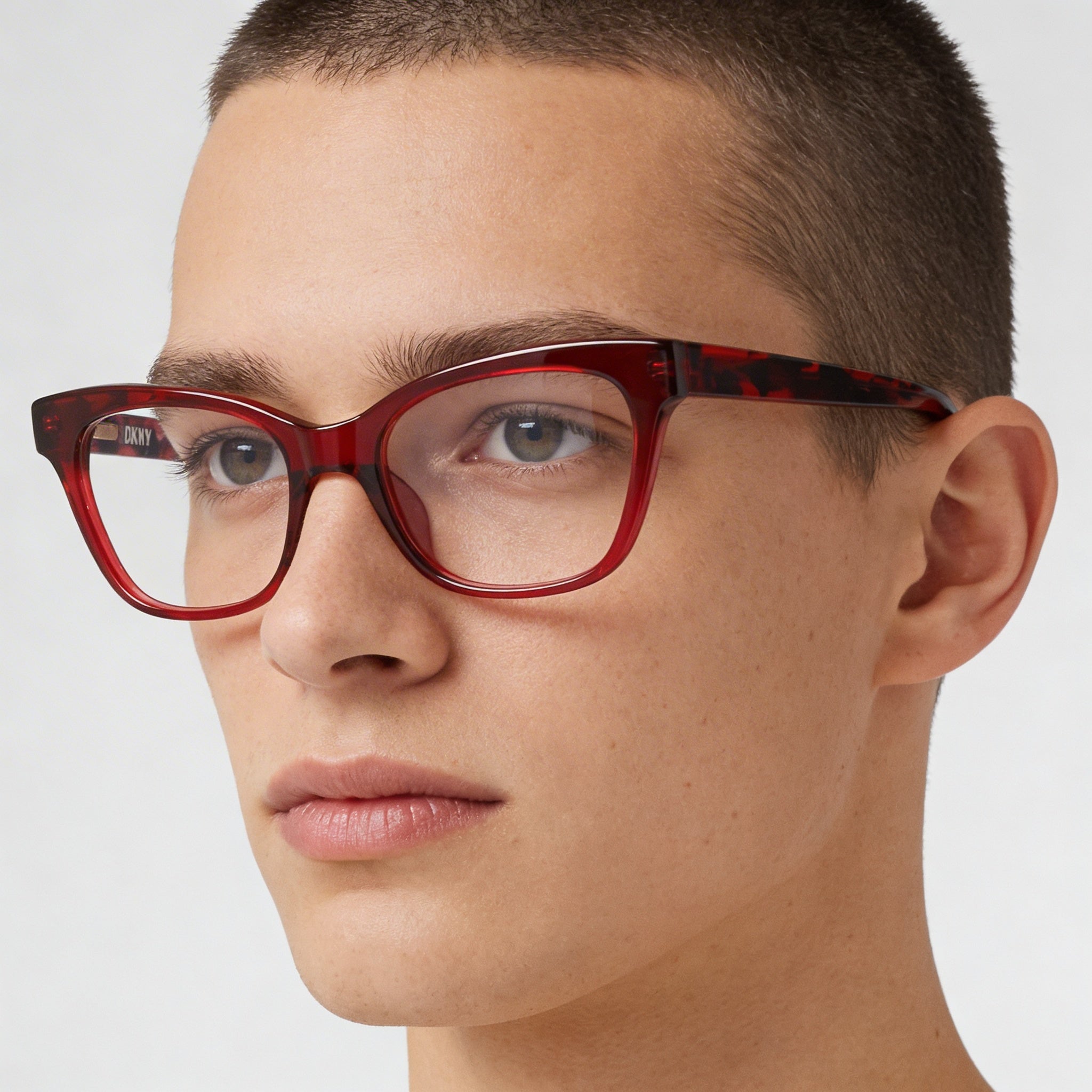 DKNY Dk5053 Unisex Sunglasses, Crystal Red Acetate Frame, Non-polarized Polycarbonate Lenses, 51mm, Photo 4
