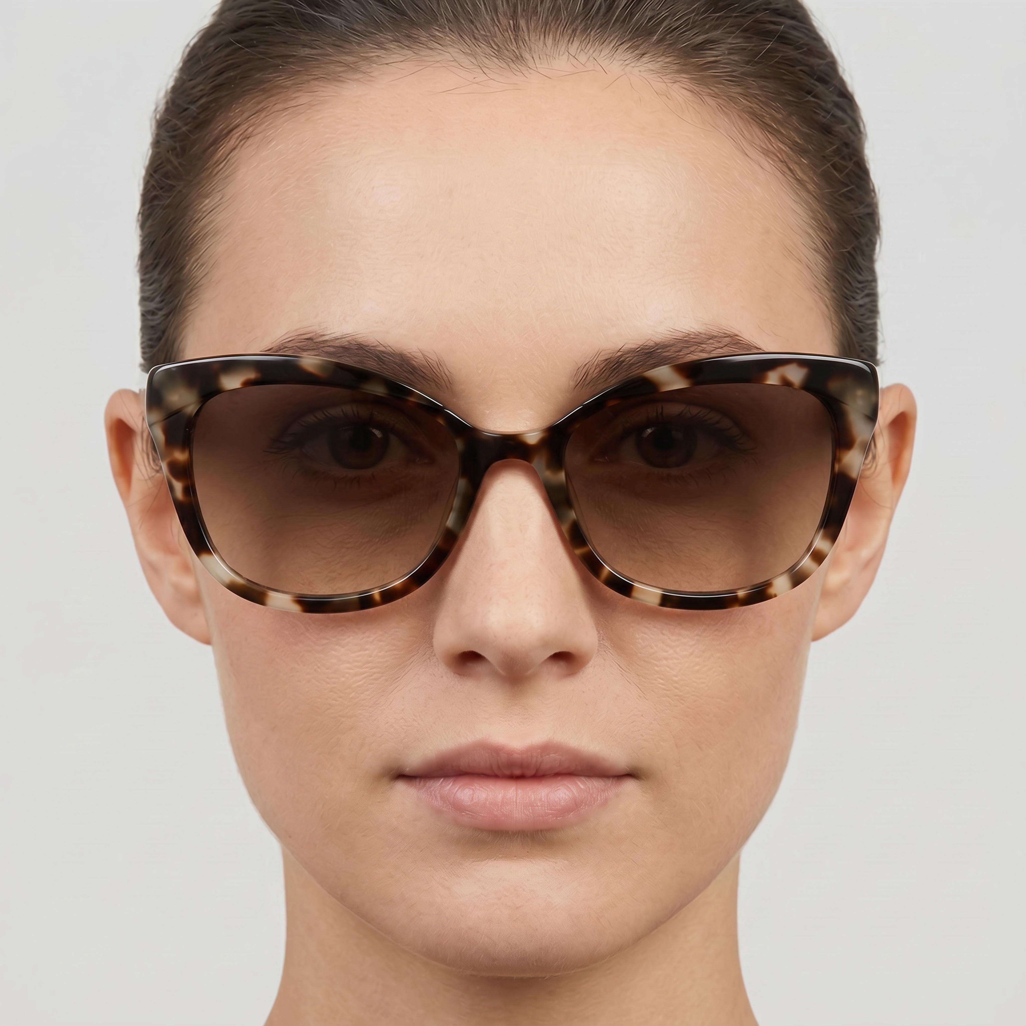 Gafas de sol de ojo de gato de plástico carey para mujer Amaras de kate spade new york, listas para graduar, con protección UV y lentes marrones degradadas de 55 mm, Photo 3