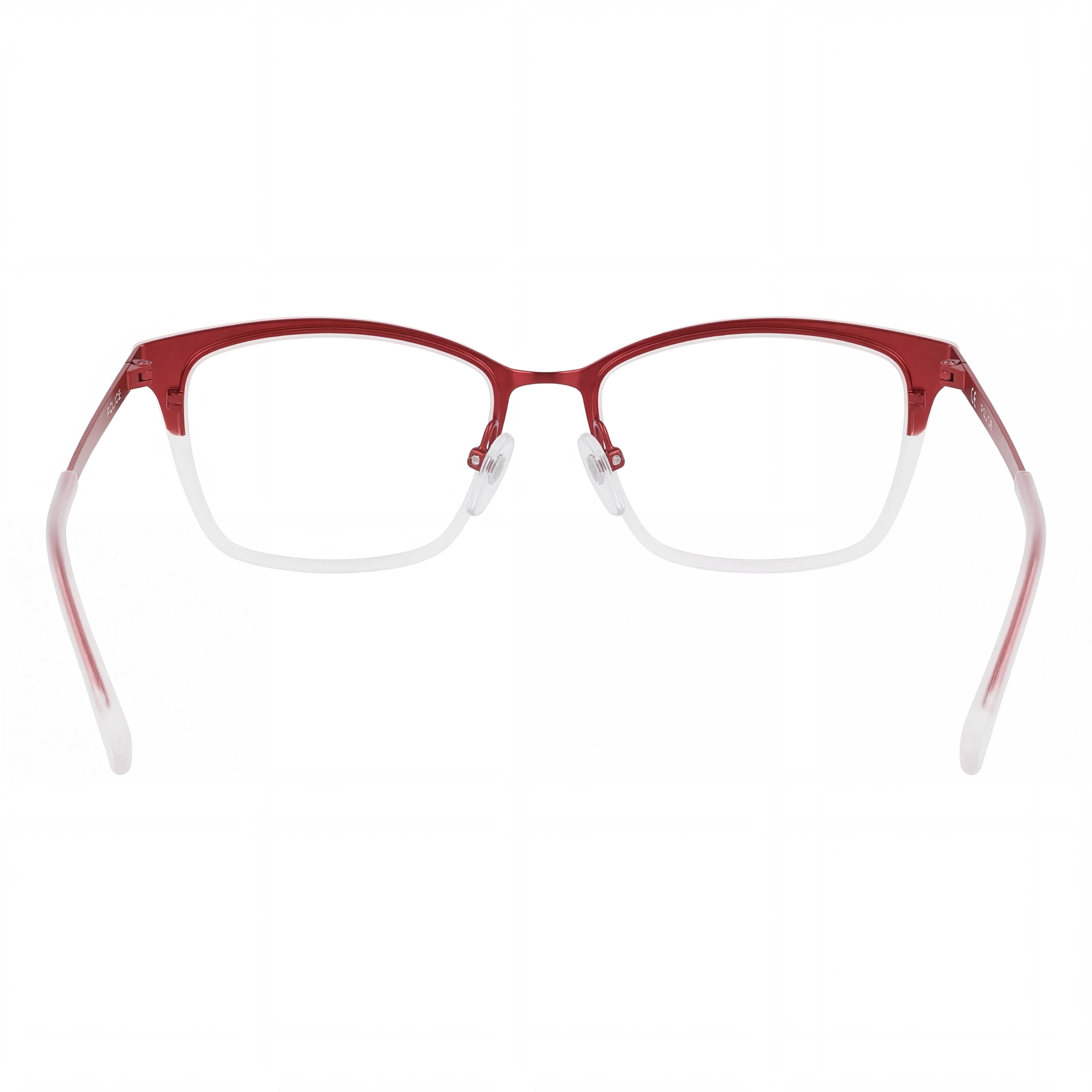 Gafas Police Modern para mujer, color rojo mate, con inyección de metal y lentes semimate en rojo, de 51 mm, Photo 3