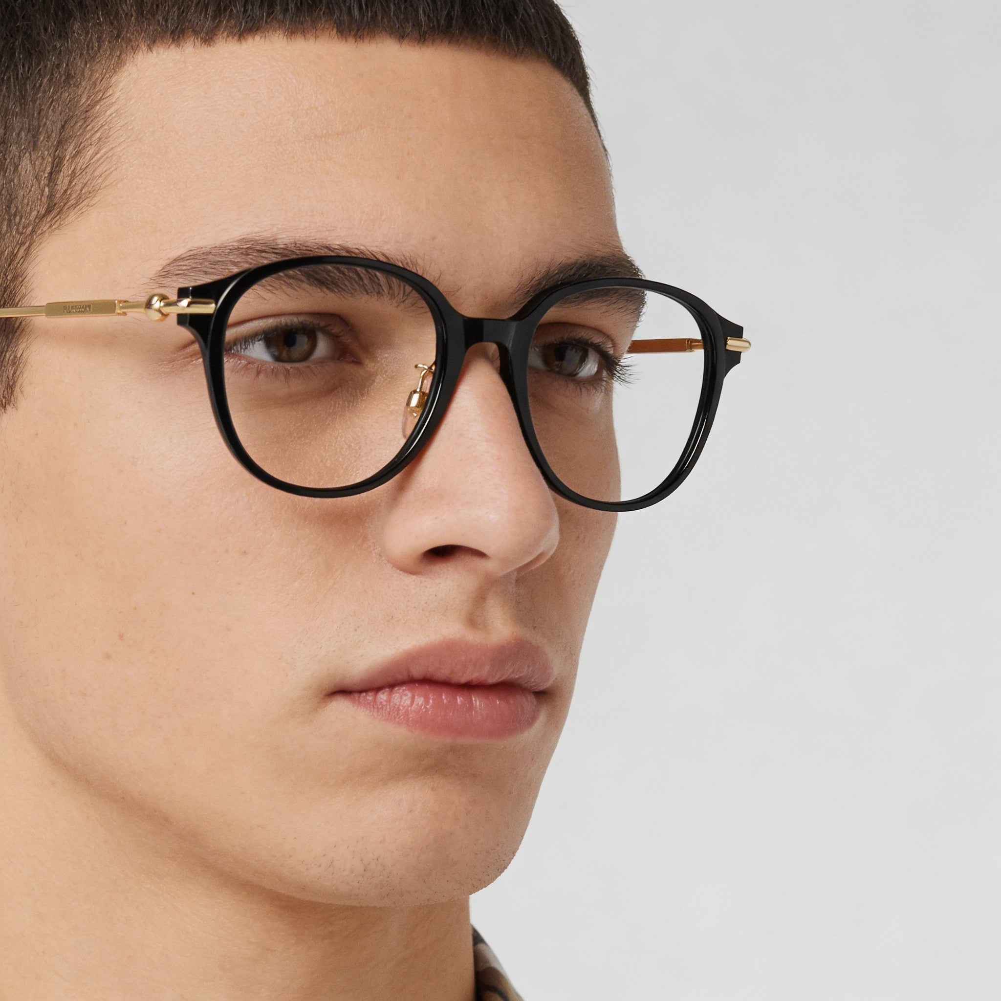 Gafas de sol BURBERRY Be 2412d para hombre con montura de acetato negro y lentes de policarbonato transparente, tamaño 52 mm, Photo 4