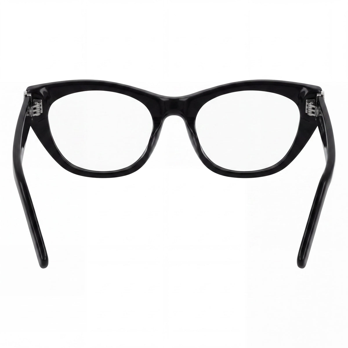Yves Saint Laurent Sl M80-001 Women's Cat Eye Black / Transparent Plastic Frame Clear Lens Eyeglasses 52mm, Photo 3