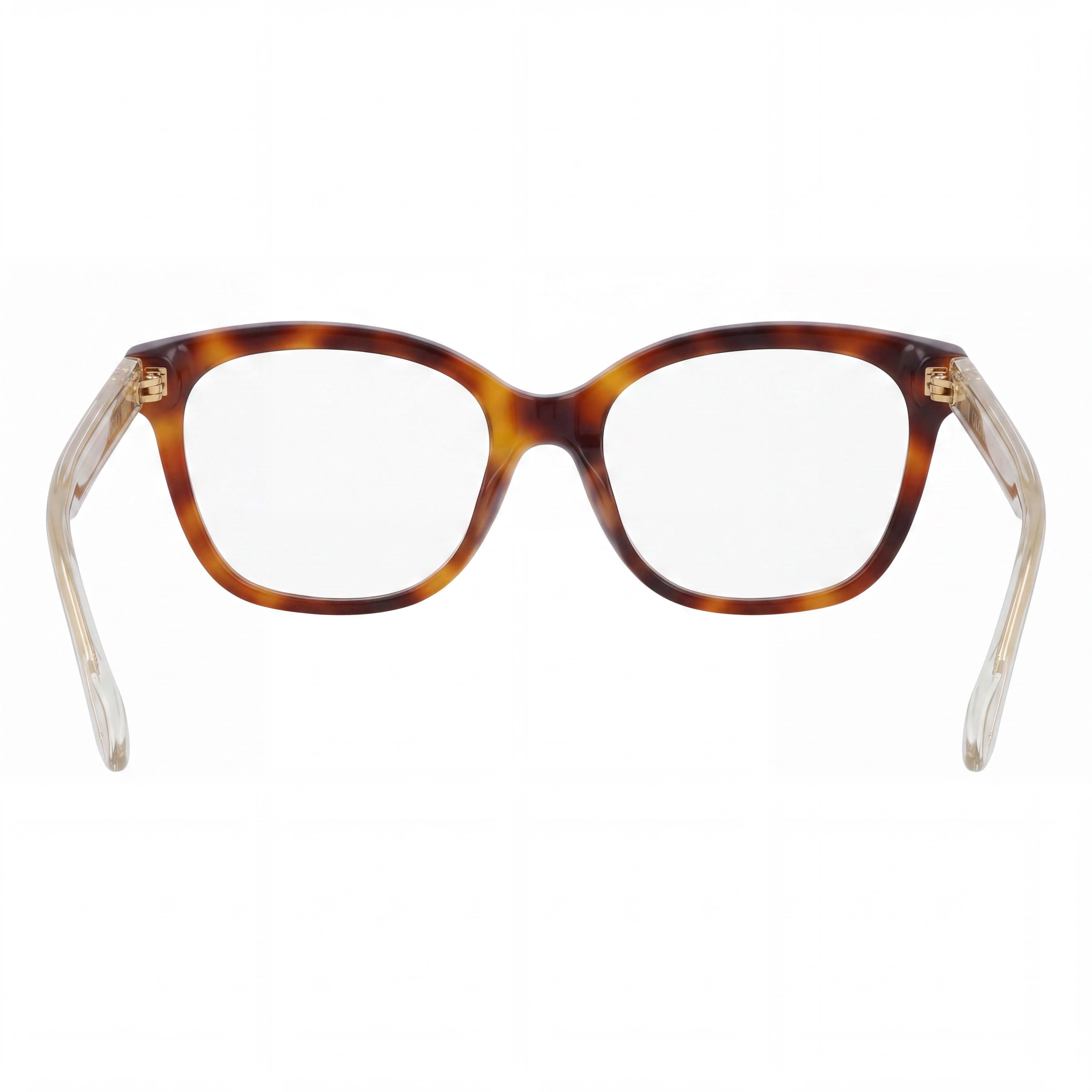 Gafas graduadas cuadradas/rectangulares de acetato Gucci GG0566O para mujer, Havana Crystal Transparent 52-18-140, Photo 3