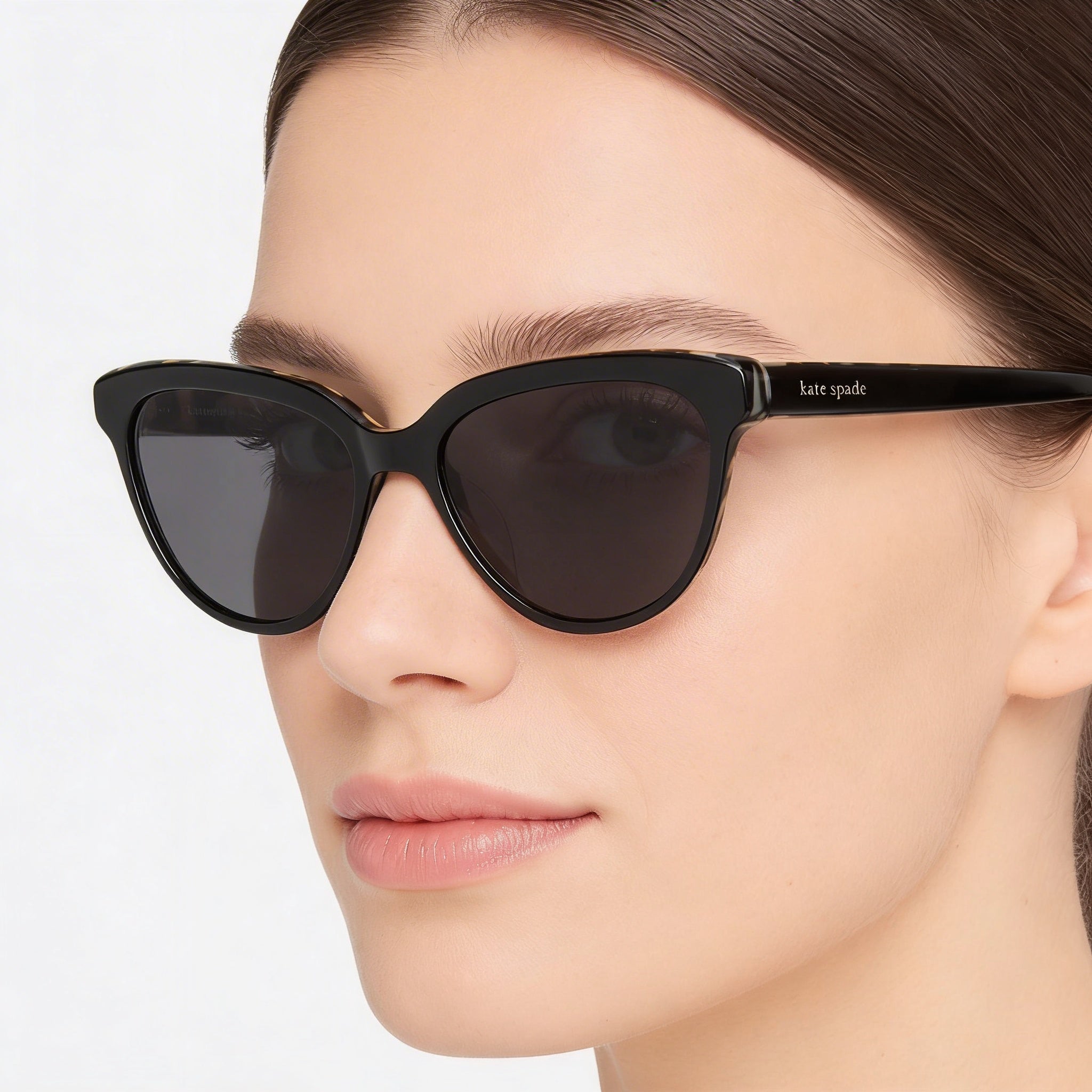Kate Spade New York Cayenne/S Women's Cat Eye Black Frame Gray Lens 100% UV Protection Sunglasses 54mm, Photo 4