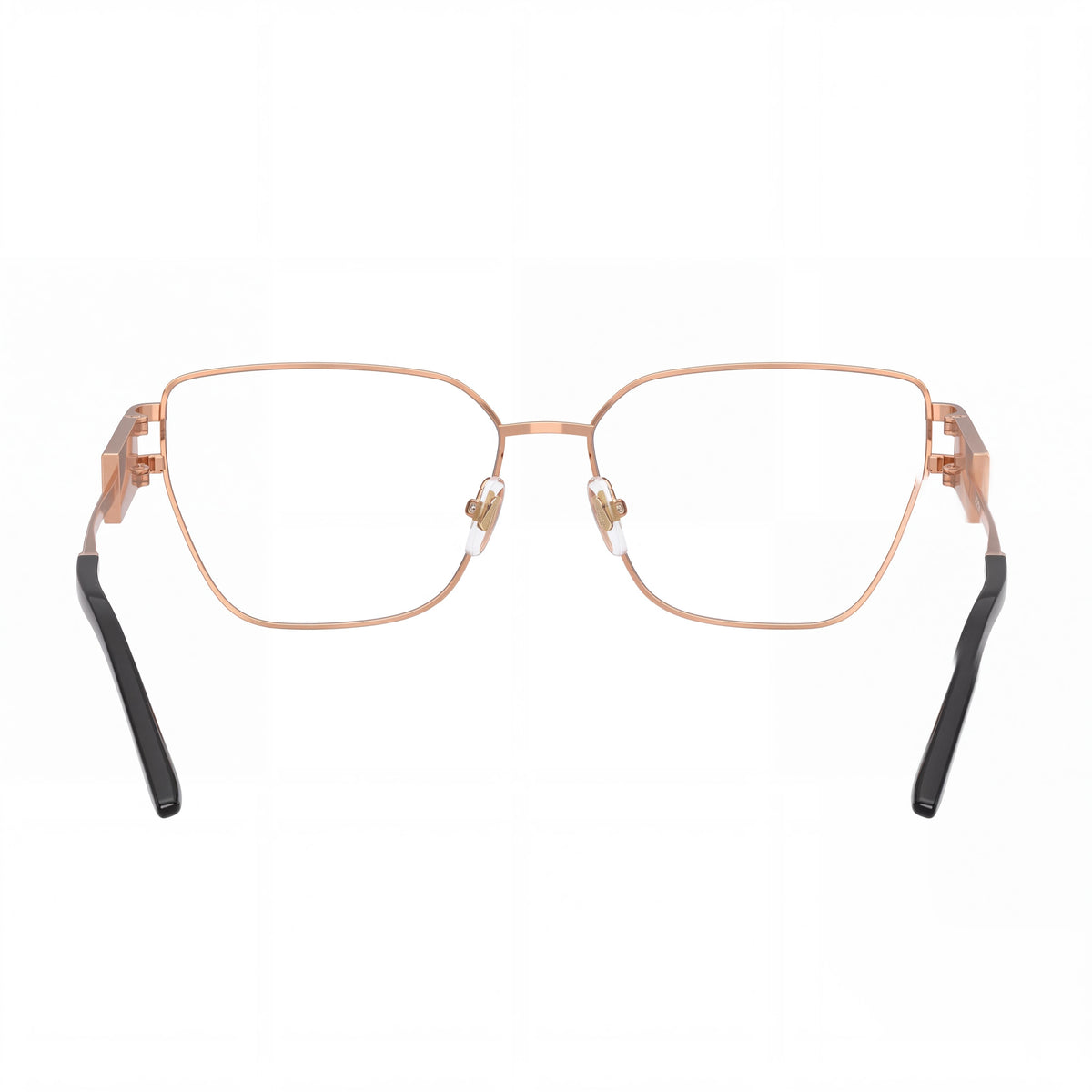 Versace Ve 1301 Women's Rose Gold Stainless Steel Frame Clear Polycarbonate Lenses 57mm, Photo 4