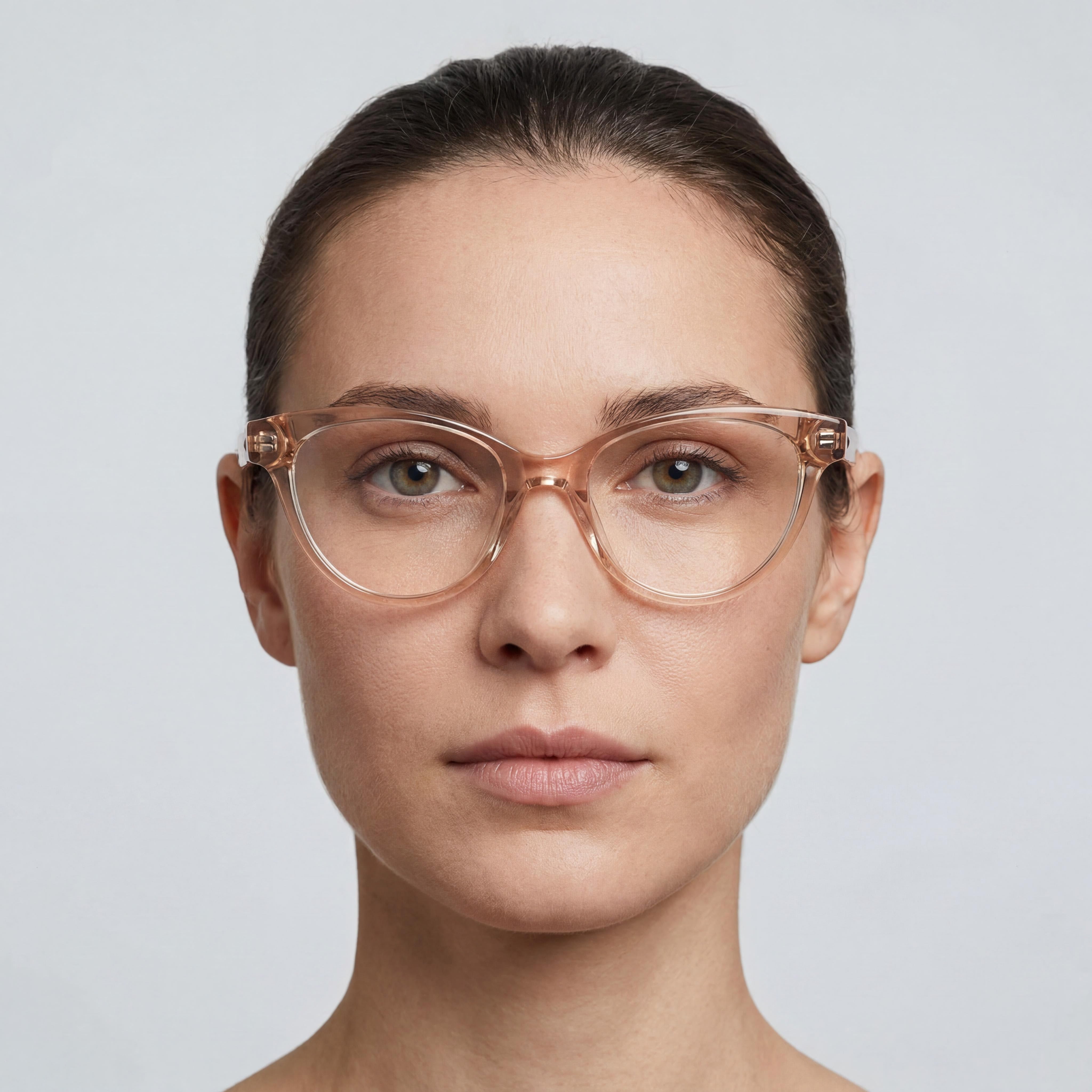 rag & bone Casual Women's Eyeglasses with Beige Acetate Frames & Transparent Lenses, Size 51-18-135, Photo 4