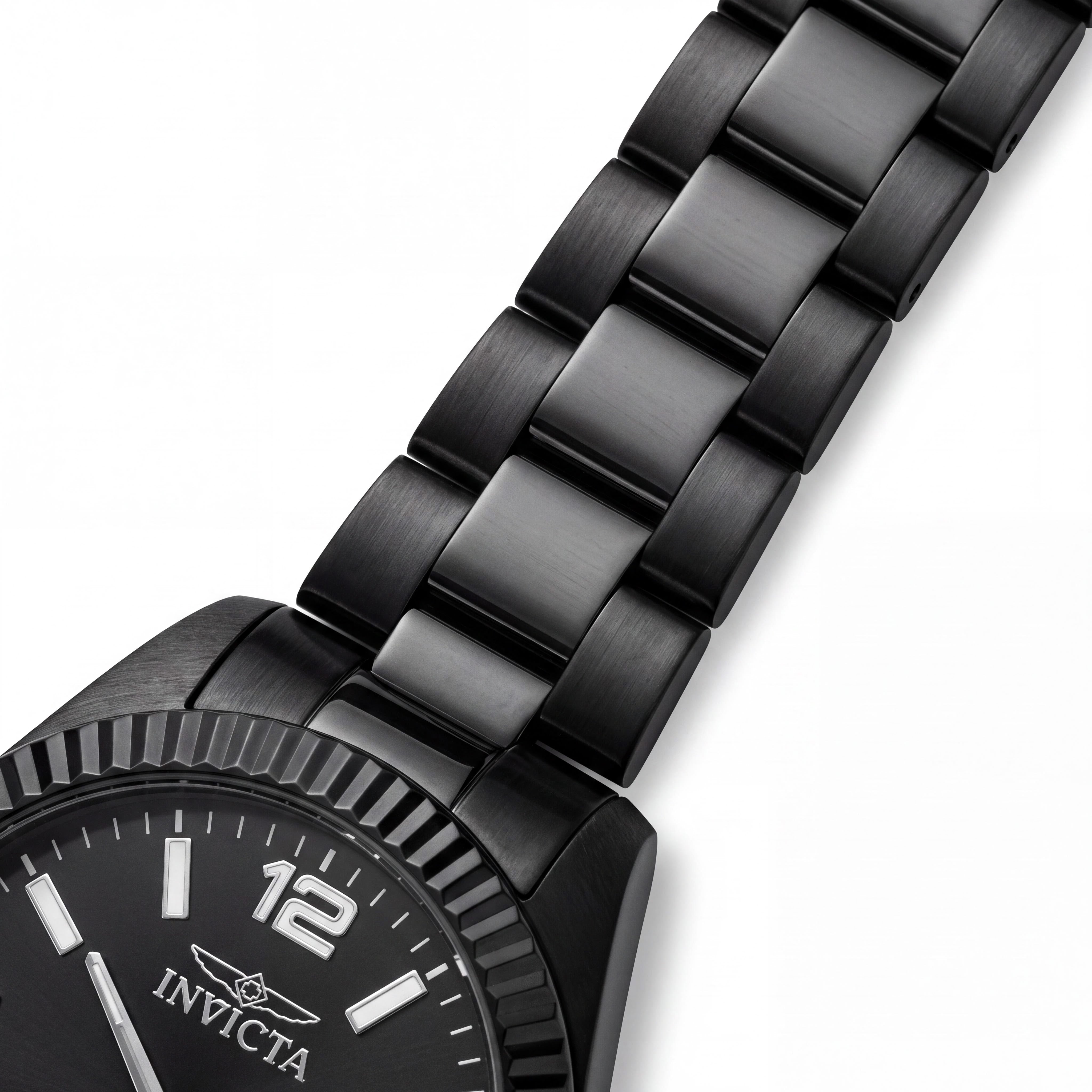 Invicta Specialty 50573 Reloj de Cuarzo para Hombre con Esfera Negra, Brazalete de Acero Inoxidable, Caja de 43mm, Resistente al Agua 50M, Photo 3