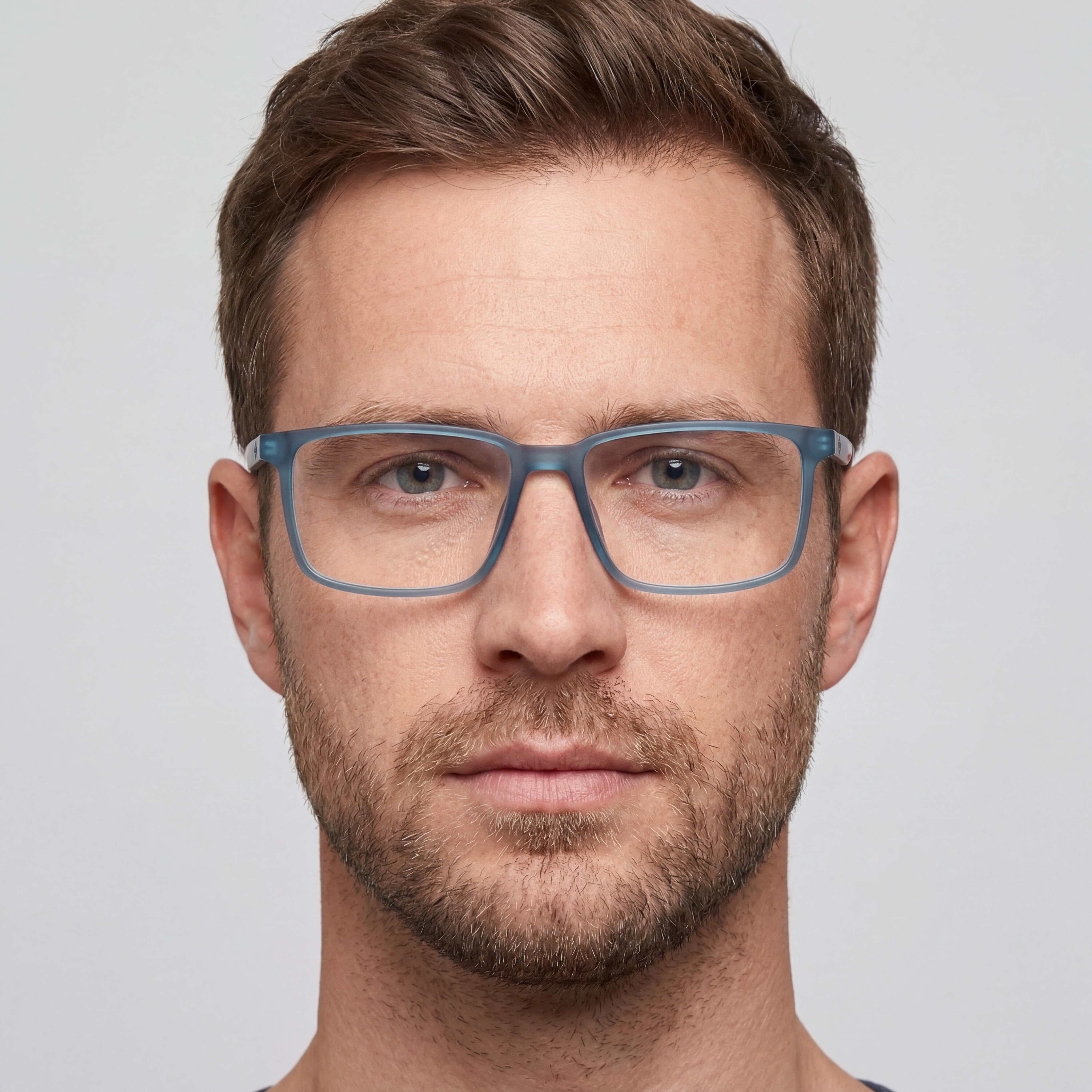 Gafas Harley-Davidson Classic Injected para hombre, montura azul mate y negro mate, lente multicolor sin graduación, 57 mm, Photo 4