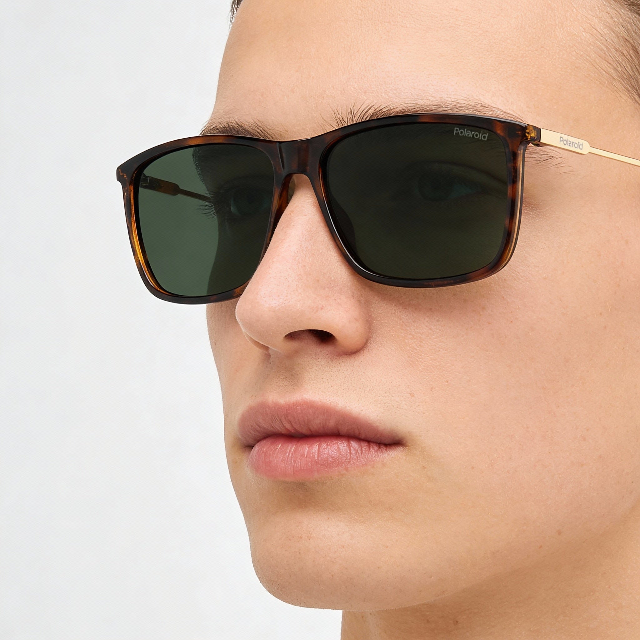 Polaroid Minimalist Unisex Havana Eco Co-Polyester Green Polarized UV Protection Sunglasses 59mm, Photo 4