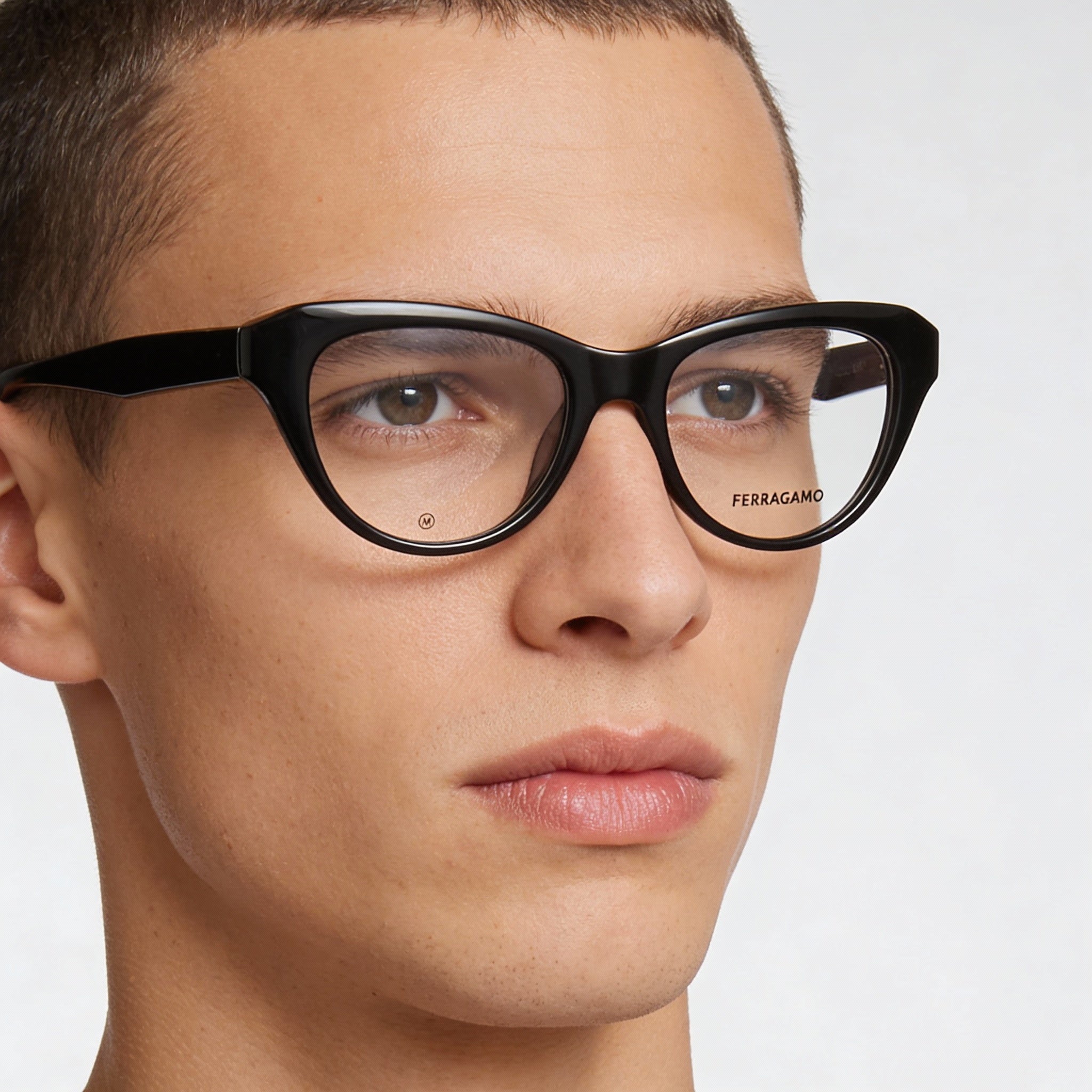 Ferragamo Sf2989e Men's Eyewear featuring Black Metal Frame and Clear Lenses (51mm Lens Width), Photo 5