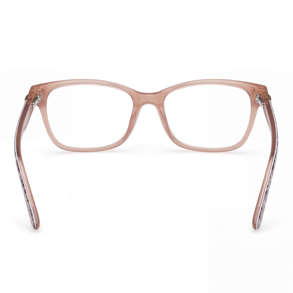 Gafas de sol casuales GUESS para mujer con marco de plástico beige brillante y un ancho de lente de 52 mm.