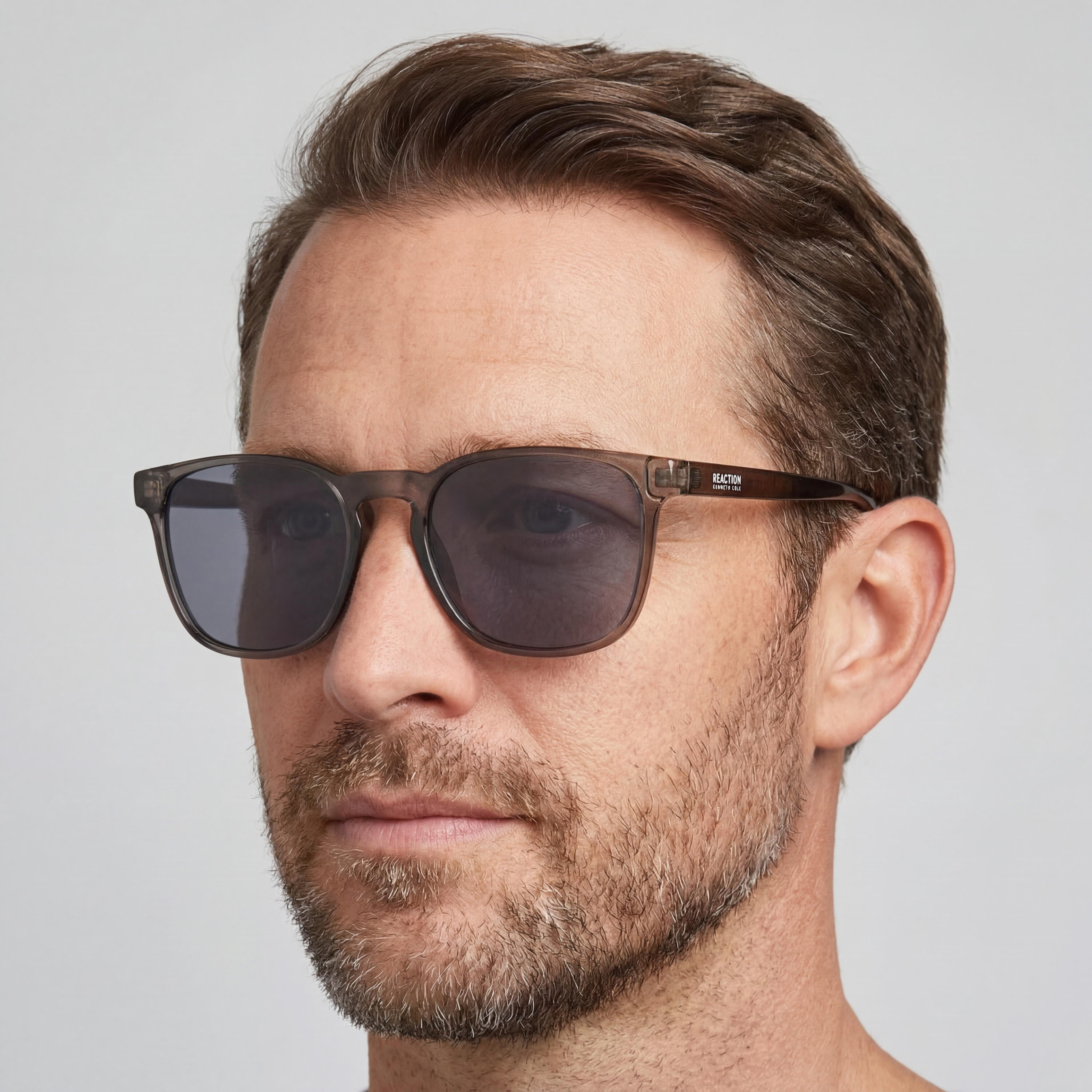 Kenneth Cole Men's KC1414 Grey Plastic Frame Blue Non-Polarized Sunglasses 54mm, Photo 5