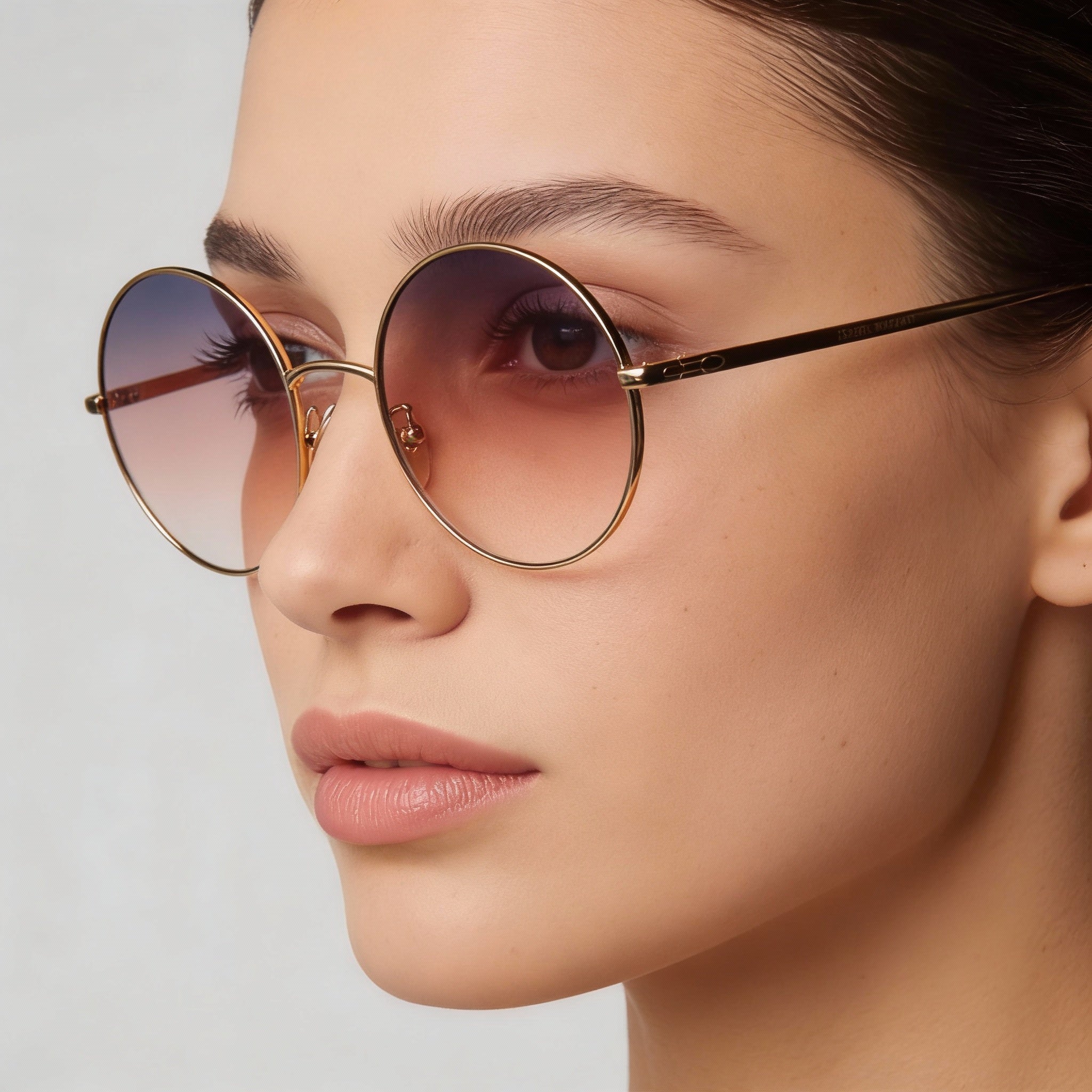 Isabel Marant Casual Women's Rose Gold Round Oval Stainless Steel UV Protection Sunglasses 54mm, Photo 5