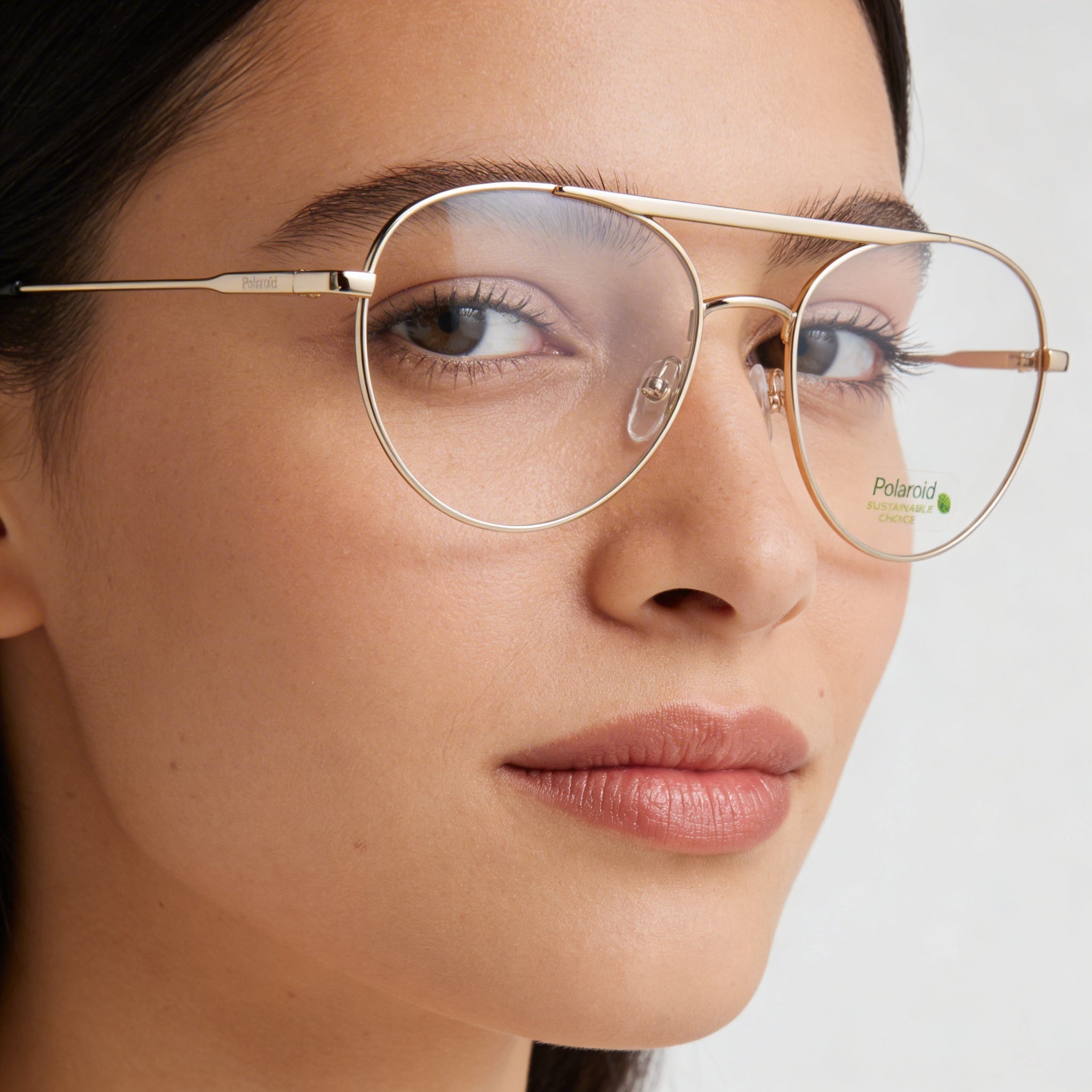 Polaroid Eyewear Modern Women's Gold Acetate Frame Gold Lens Non-Polarized Sunglasses 55mm Lens Width, Photo 5