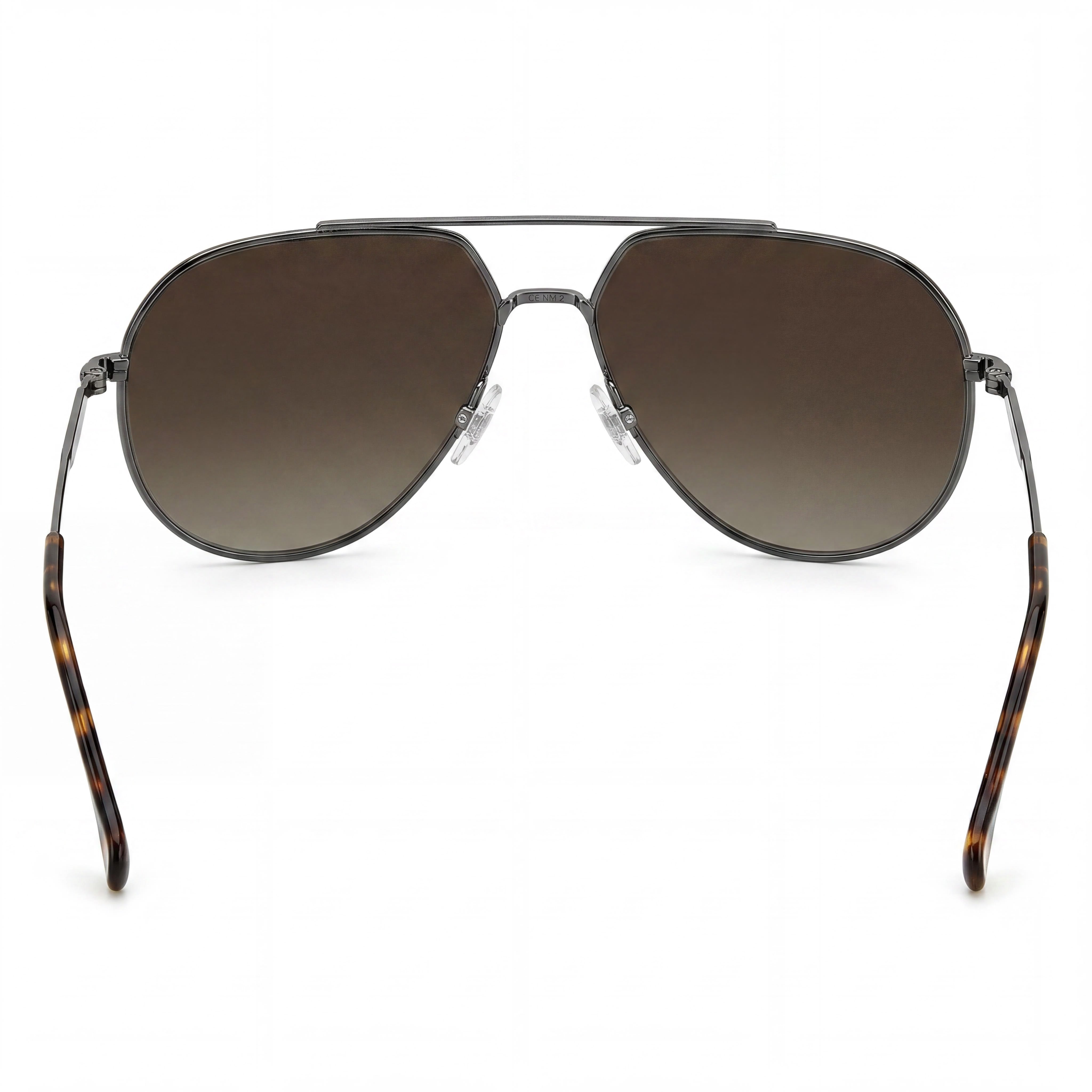Carrera 274/S - Gafas de piloto unisex de acero inoxidable, color marrón rutenio oscuro, lentes degradadas en gris y marrón, 61 mm, protección UV, Photo 3
