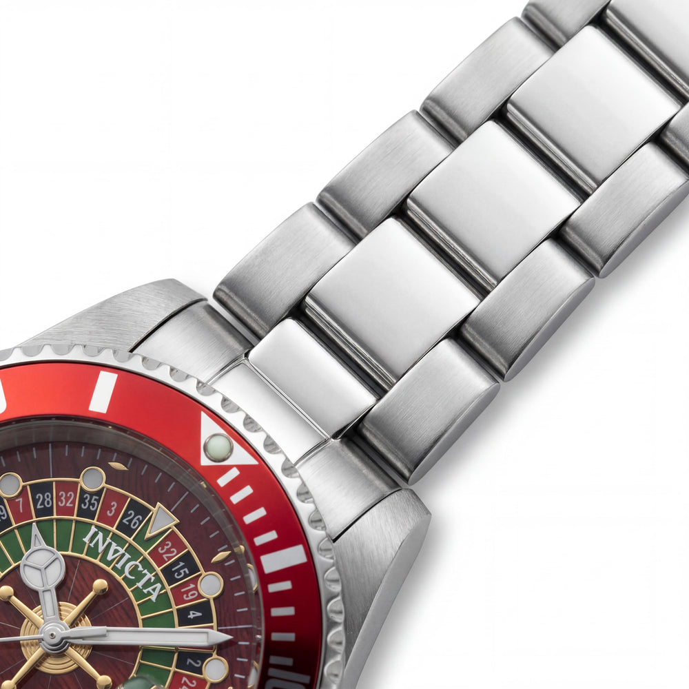Invicta Pro Diver 50519 Reloj unisex con esfera verde, caja y correa de acero inoxidable, movimiento de cuarzo, resistente al agua 200m, 40mm