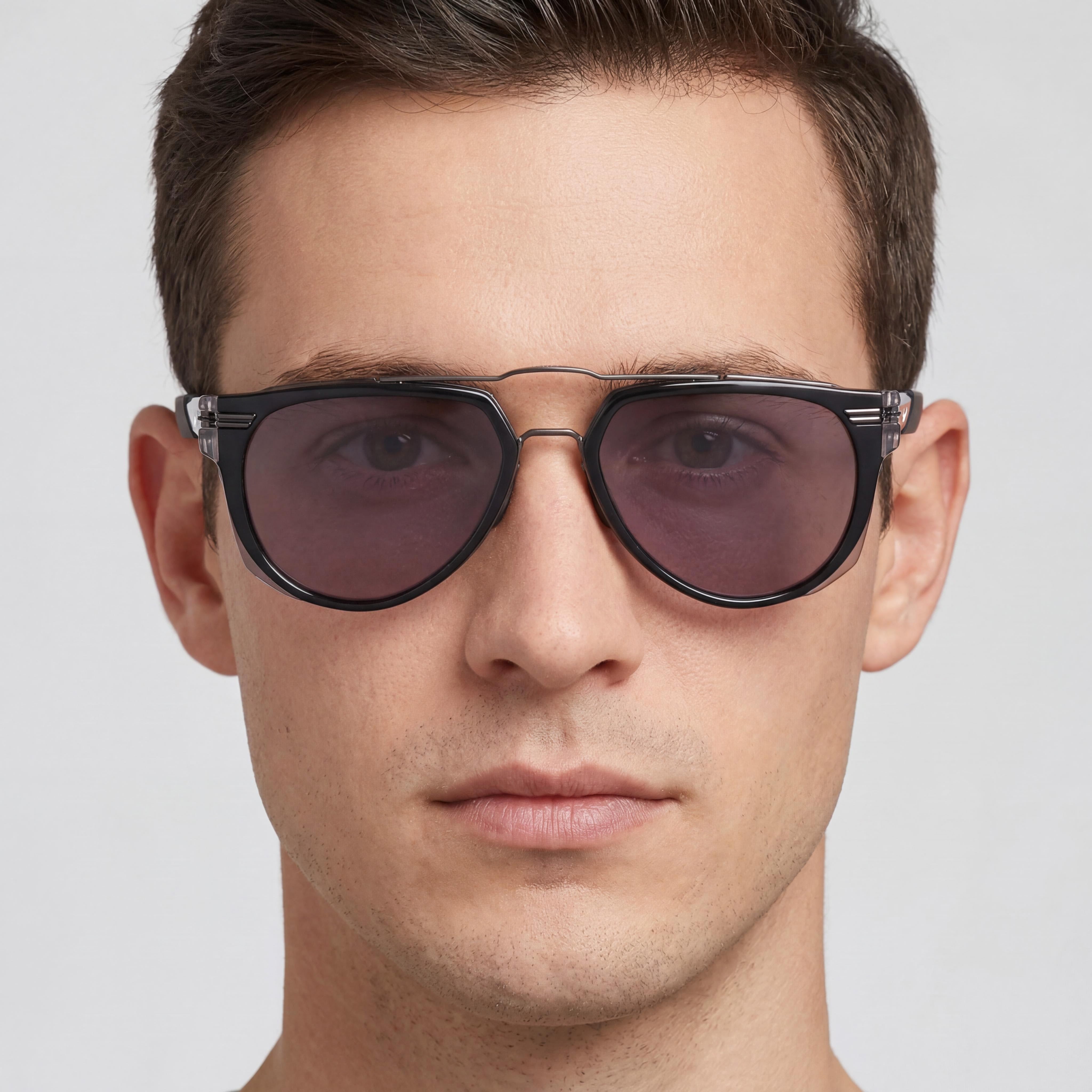 Gafas de sol de acetato para hombre Nike Electric Daze If1009x, lentes negras/grises, protección UV 400, ancho de lente de 56 mm, Photo 5