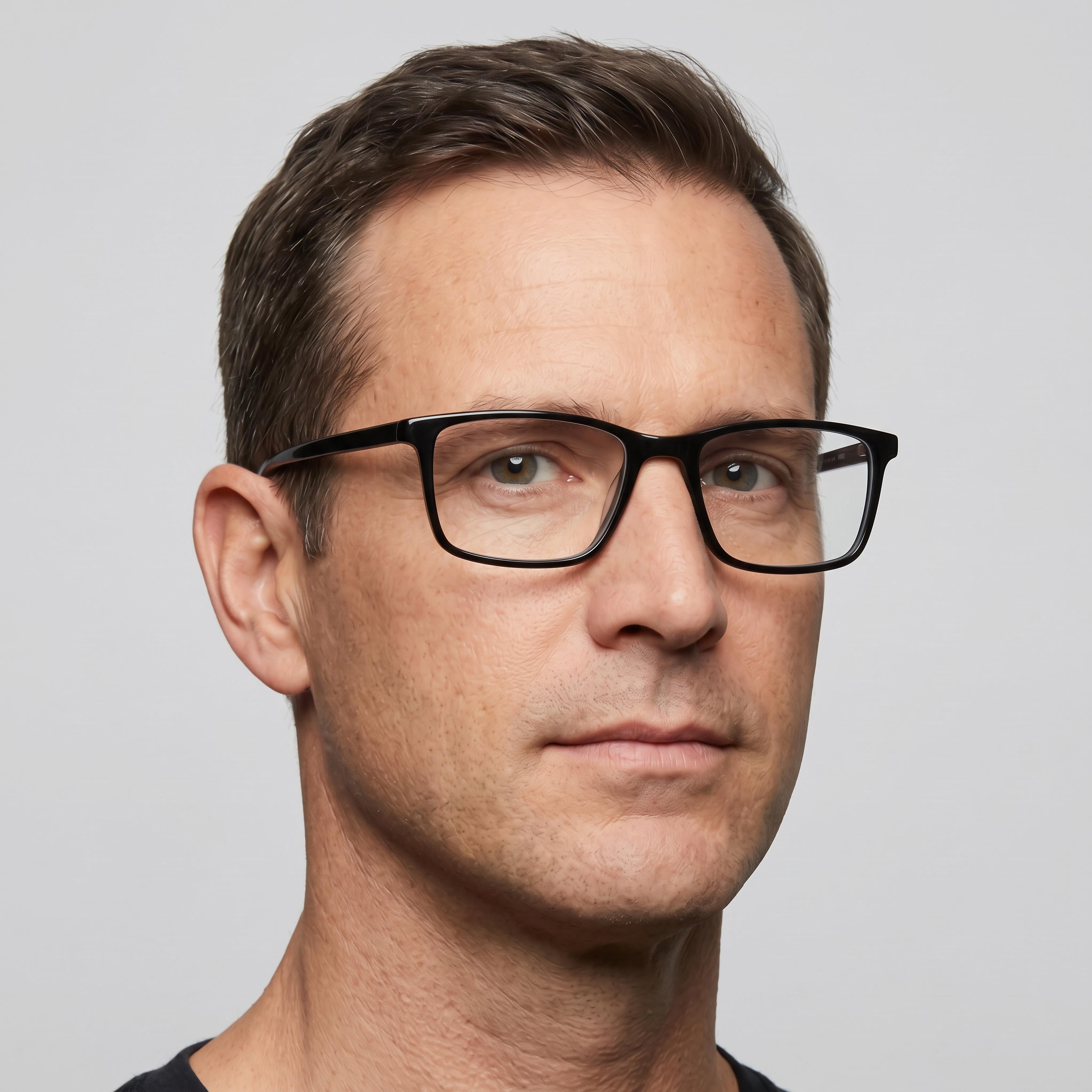 Adensco Ad 133 Black Metal Frame Eyewear For Men with Clear Lenses Size 51-17-140, Photo 4